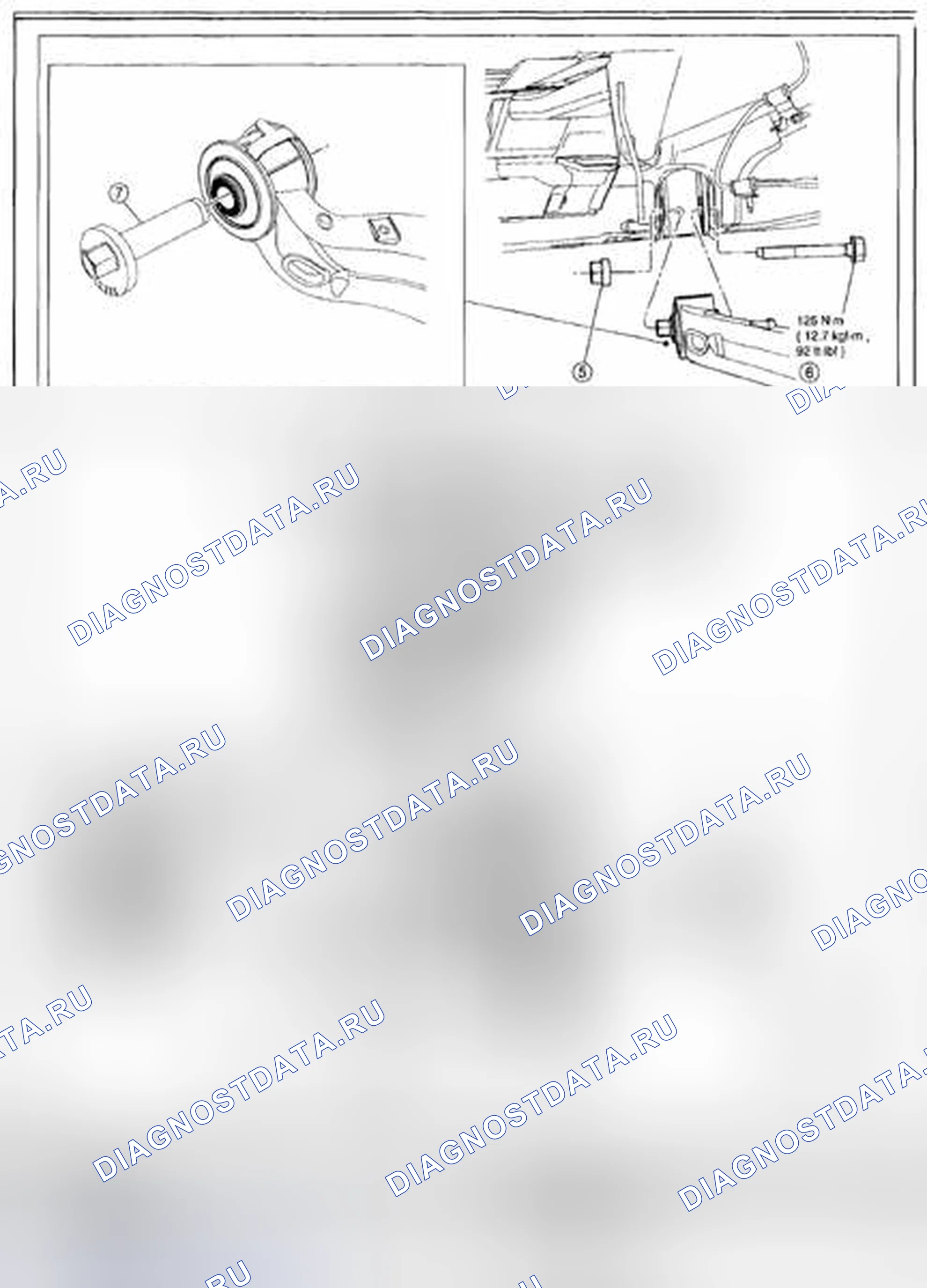 Рис. 1: ПОВОРОТНЫЙ КУЛАК - ПОЛНЫЙ ПРИВОД (AWD). Mazda Tribute II