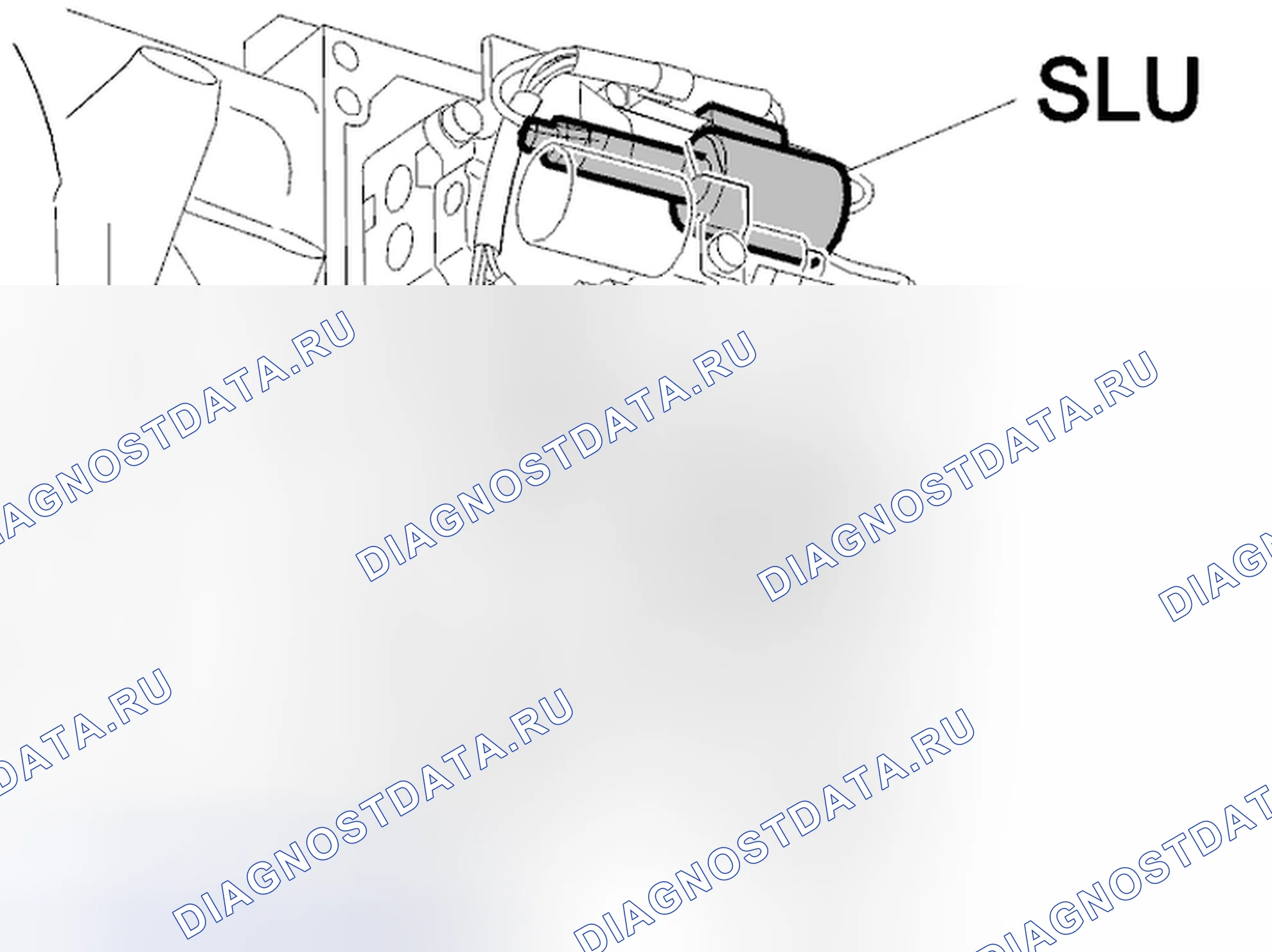 Рис. 487: Электромагнит блокировки, SLU. Volvo S60 I