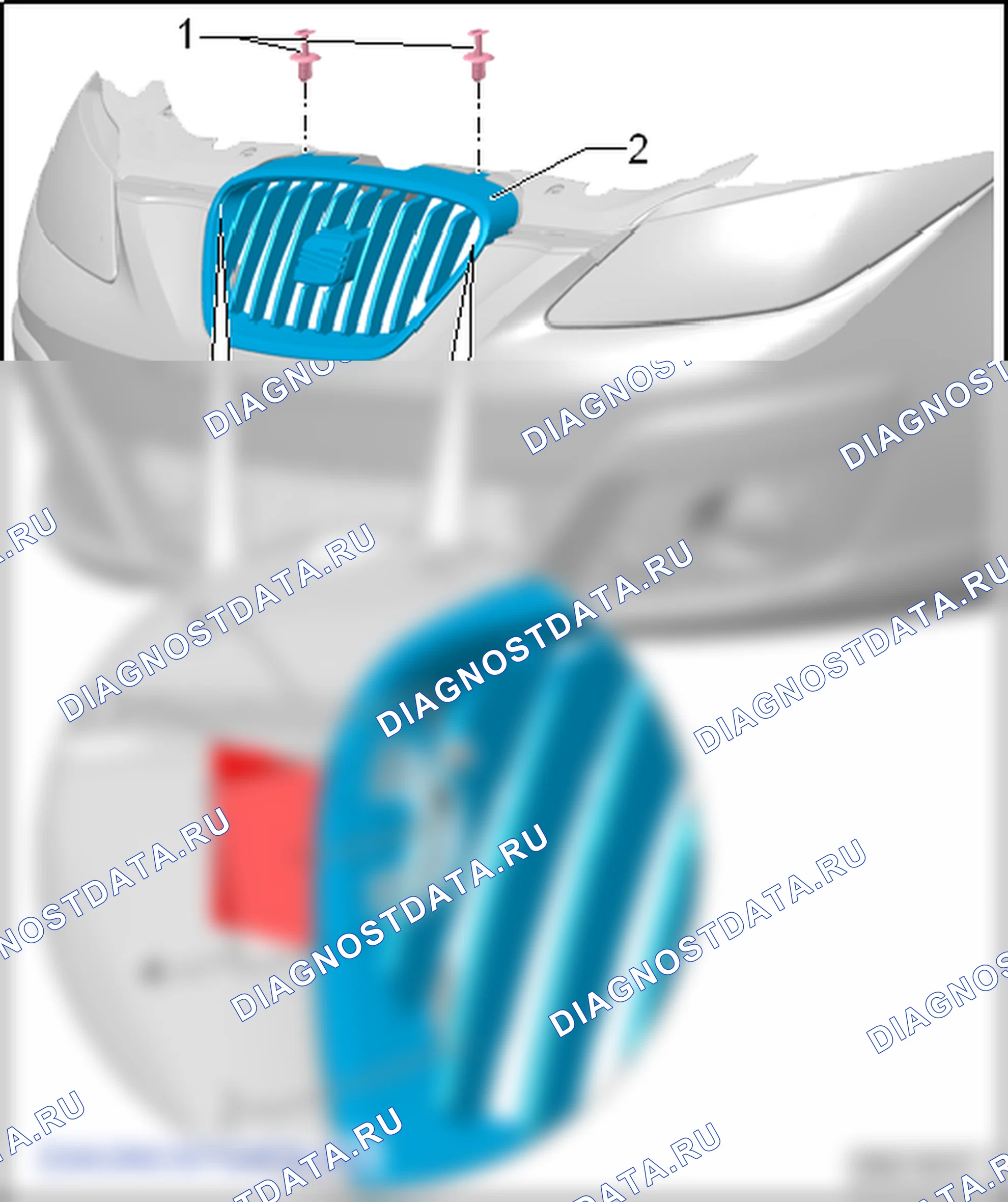Облицовка бампера. SEAT Altea I
