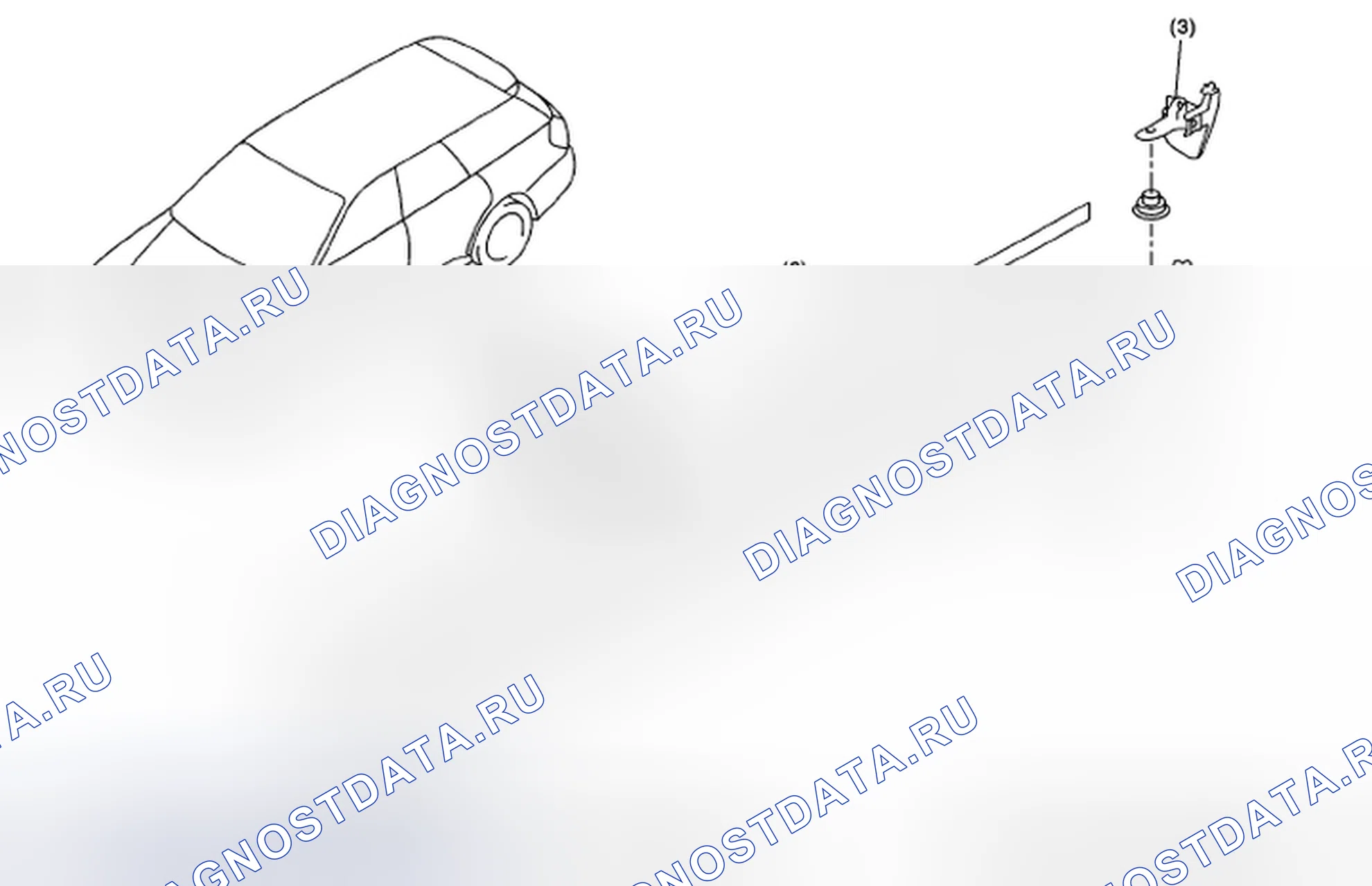 Рис. 26: СПОЙЛЕР БОКОВЫХ ПОДОКОННИКОВ. Subaru Outback BP рестайлинг