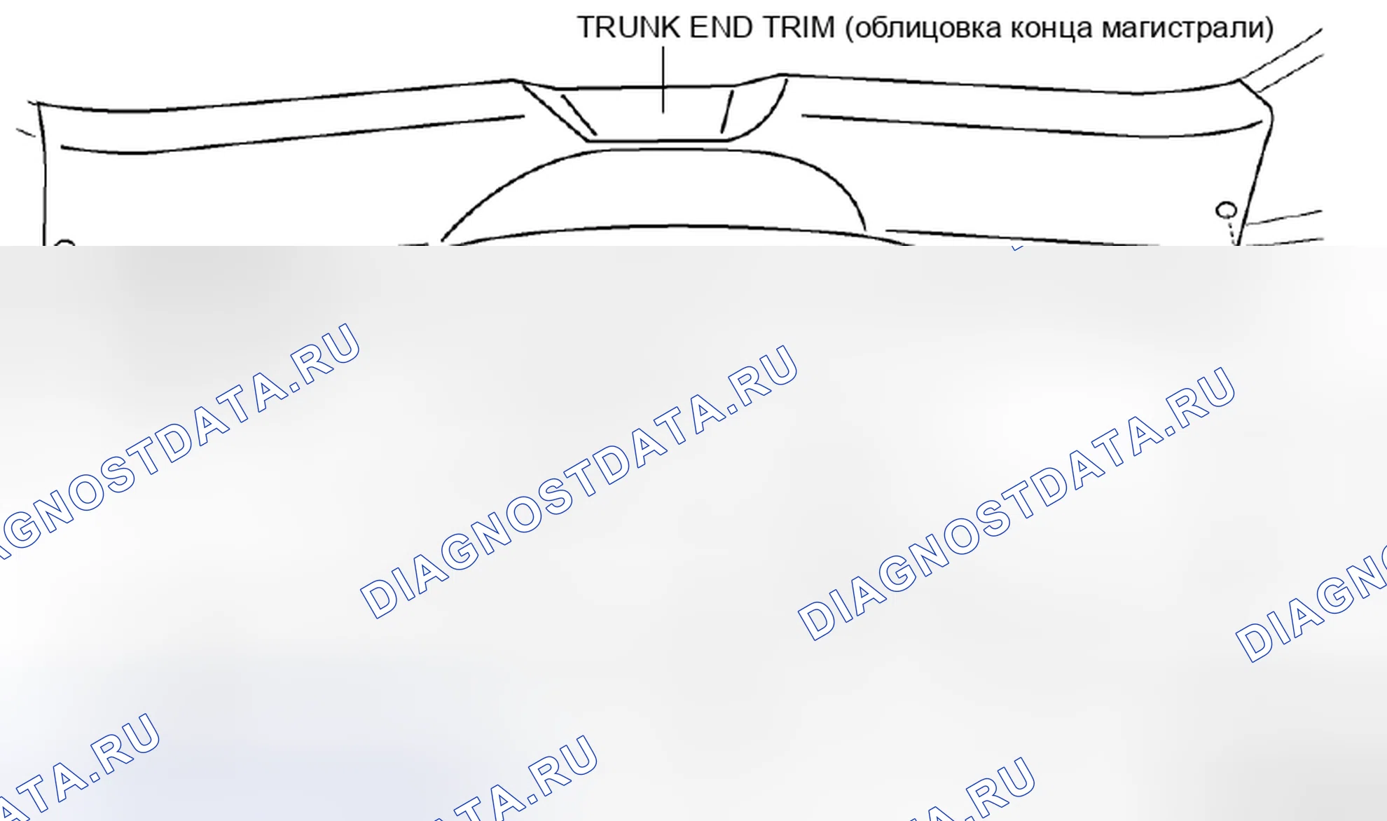 Рис. 43: СНЯТИЕ / УСТАНОВКА облицовки КОНЦА БАГАЖНИКА. Honda Civic IX рестайлинг