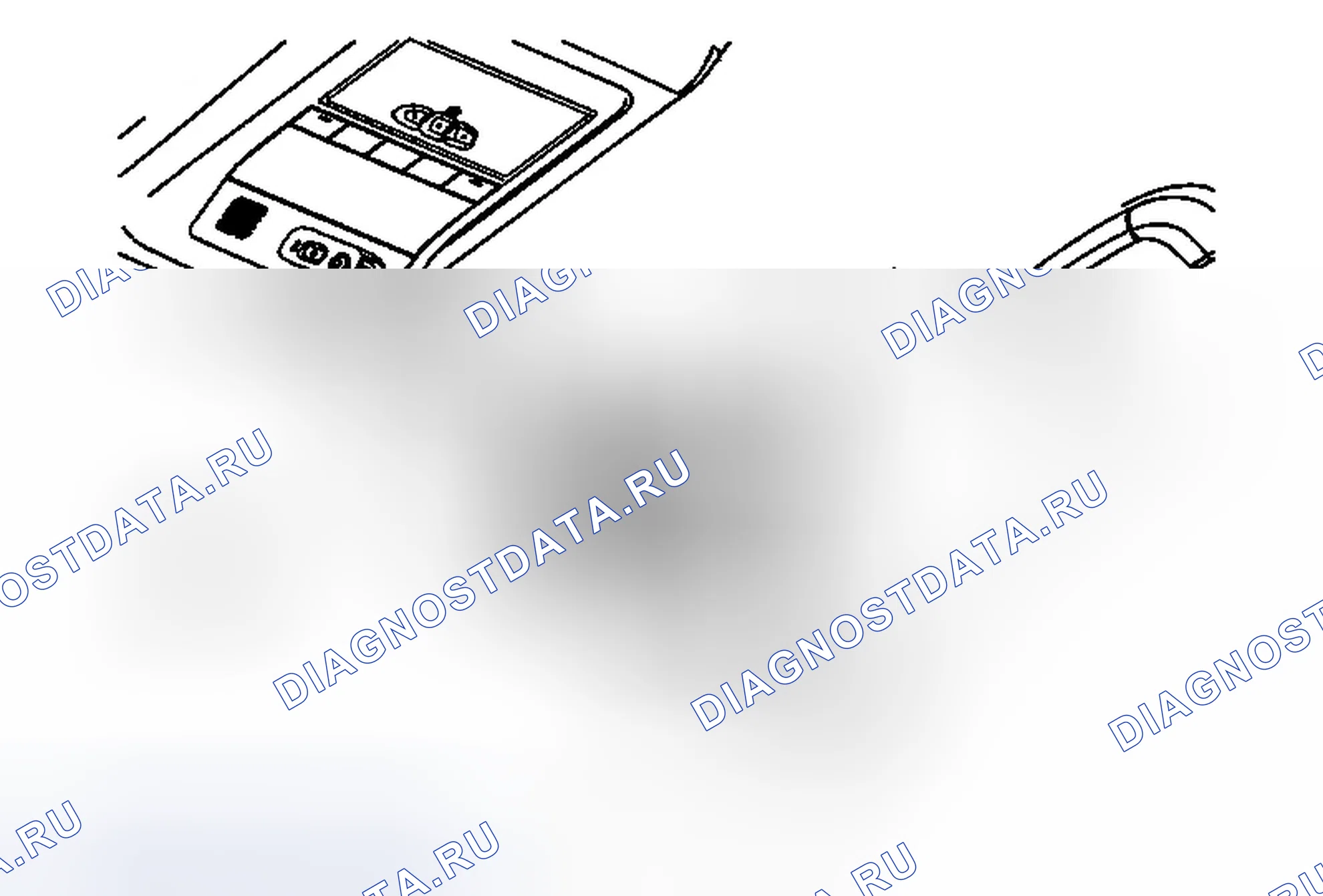 Рис. 23: Замена лампы-зеркала с подсветкой Sunshade. Chevrolet Captiva I рестайлинг