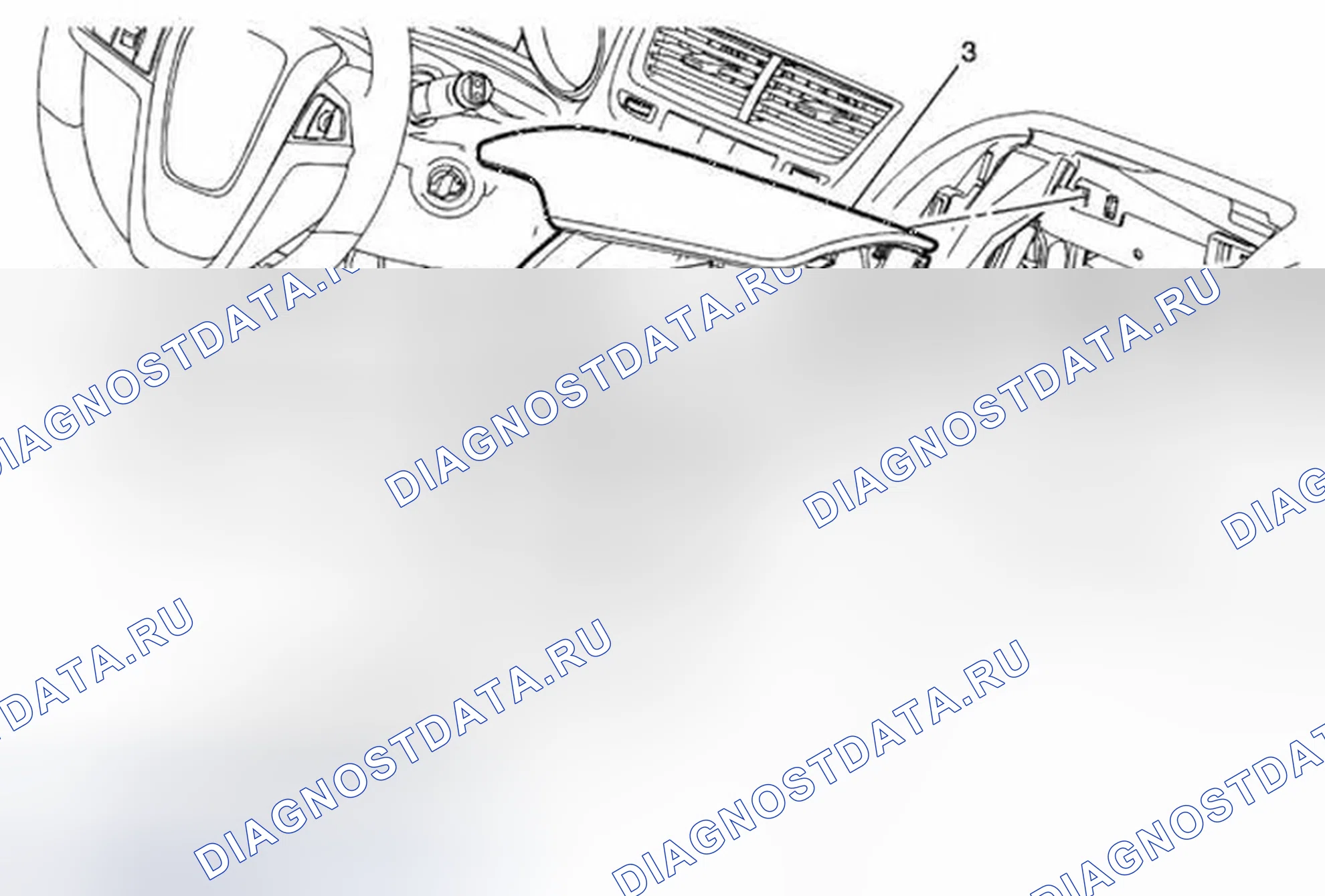 Рис. 112: Замена верхнего отсека приборной панели (Encore). Buick Encore I