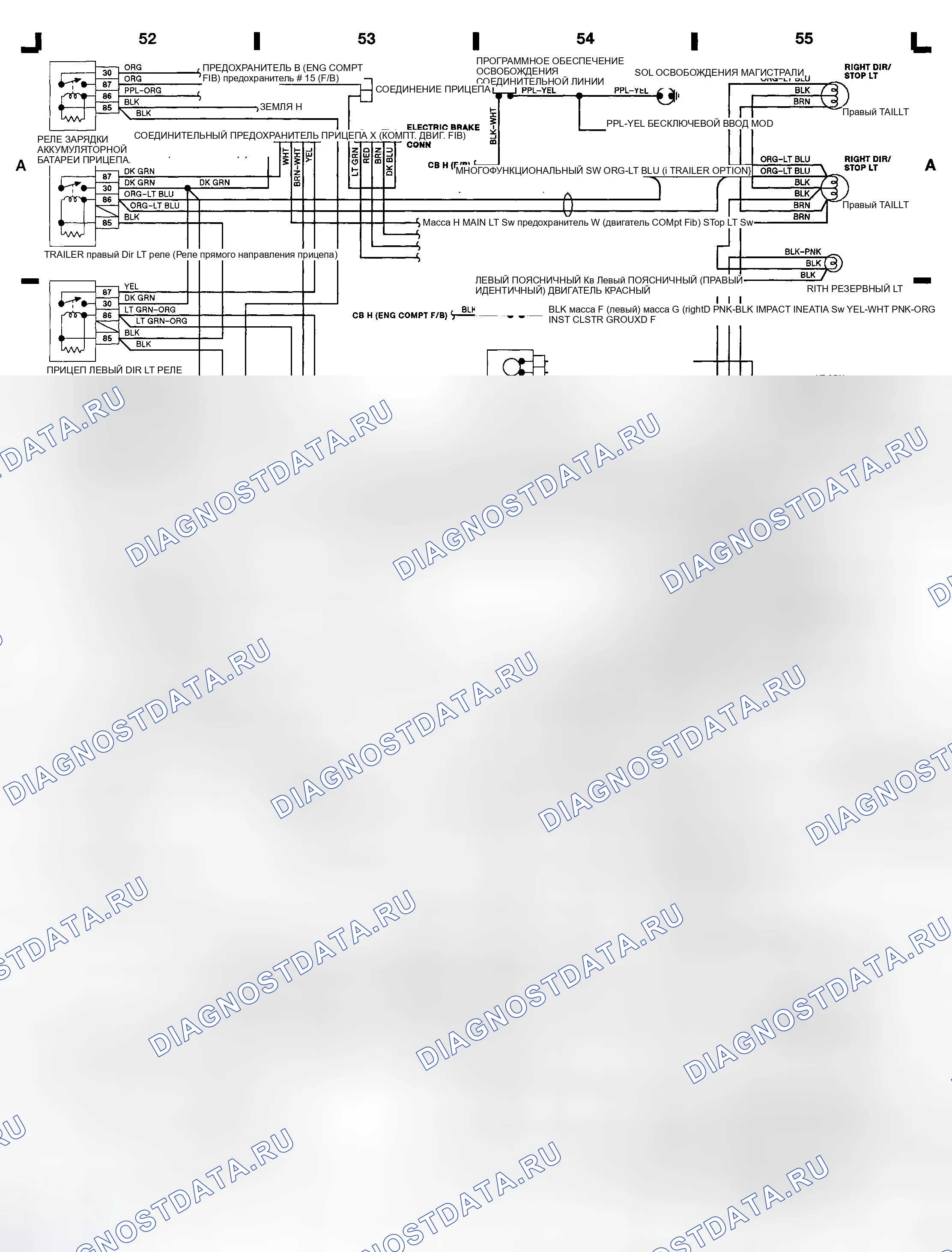 Рис. 1: Задняя система обогрев стекла (сетка C 52-53). Hyundai Matrix I рестайлинг 2