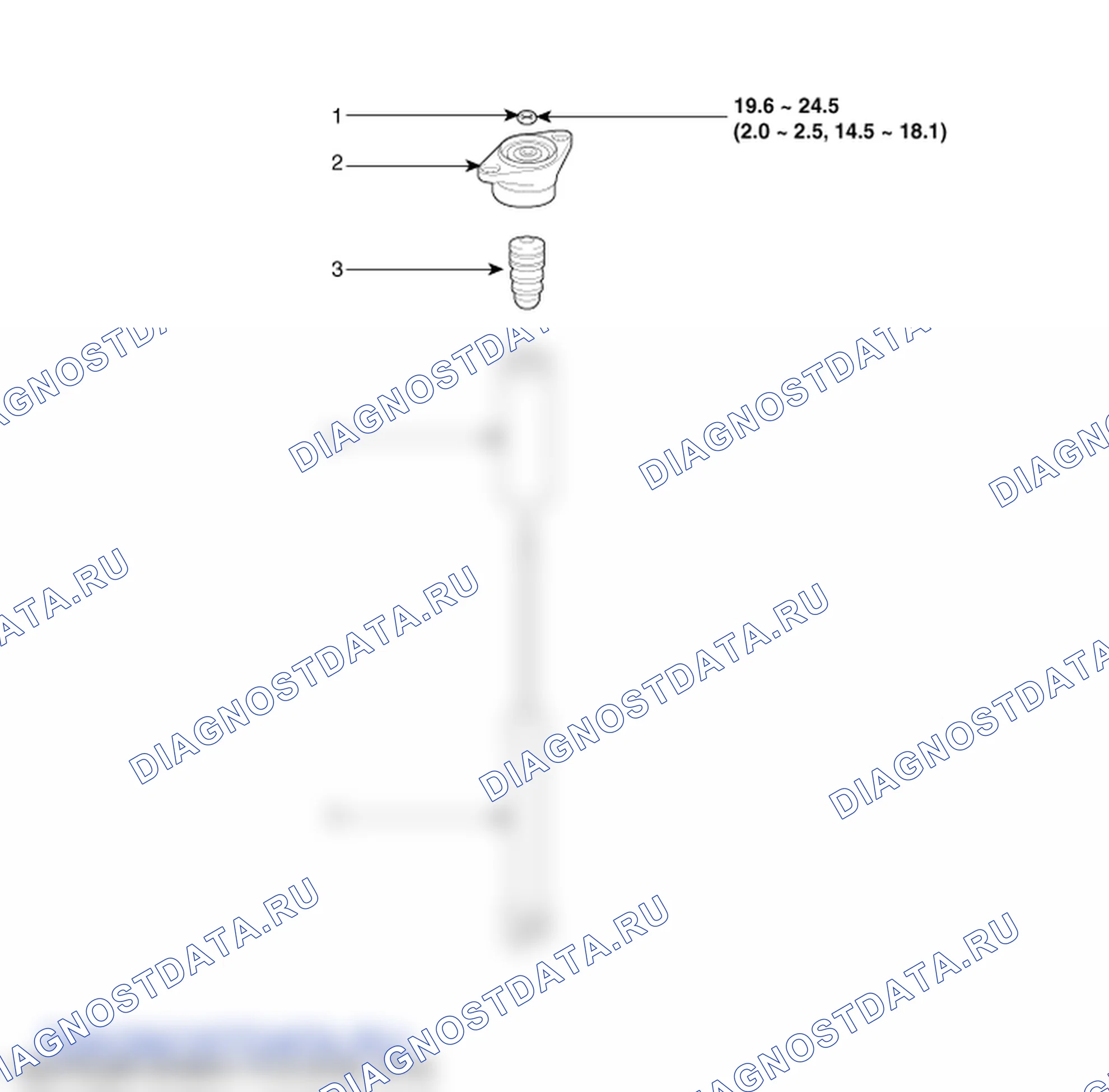 Детали заднего амортизатора. Hyundai ix35 EL