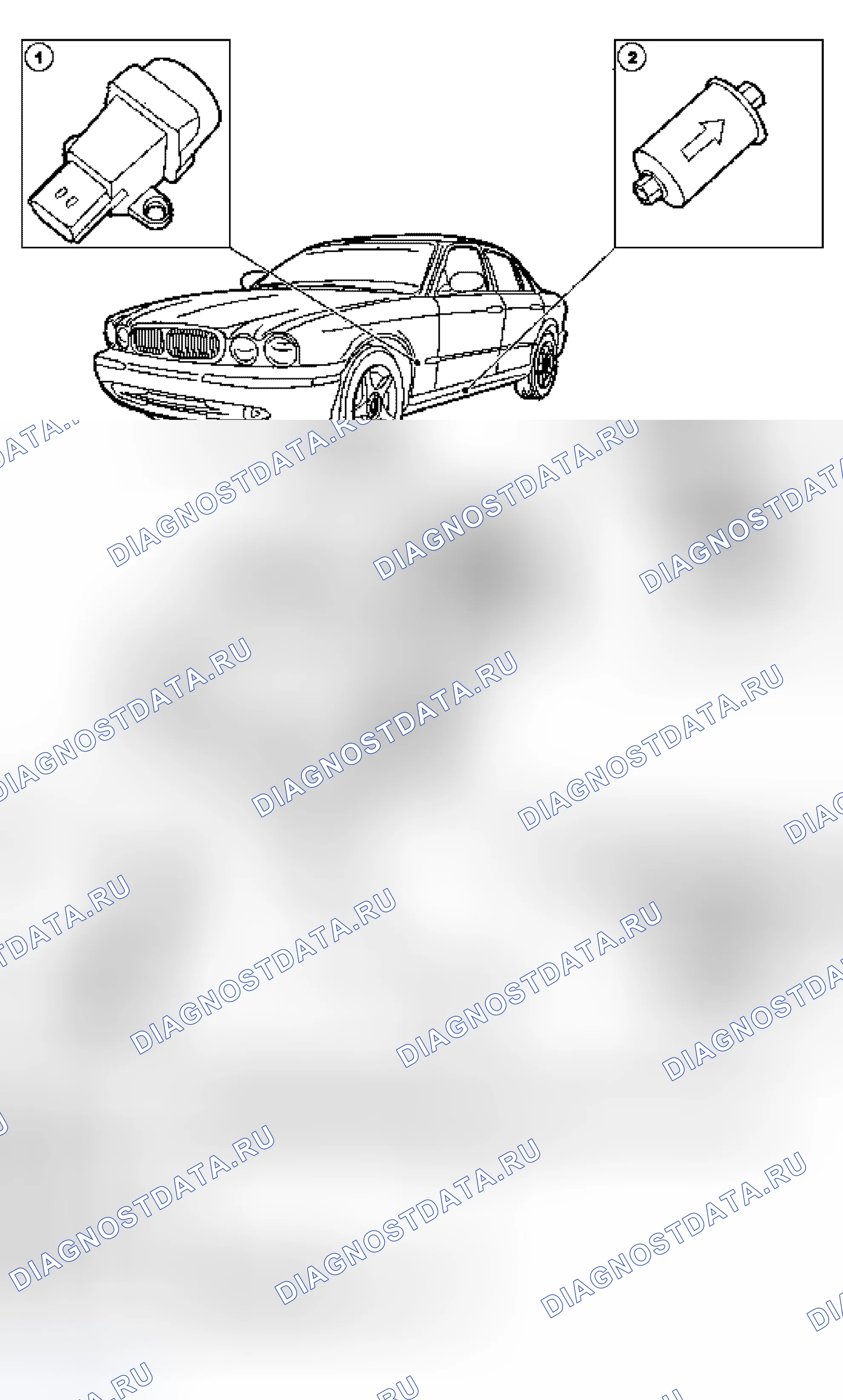 Рис. 58: Транспортные средства без дизельного двигателя. Jaguar XJR III