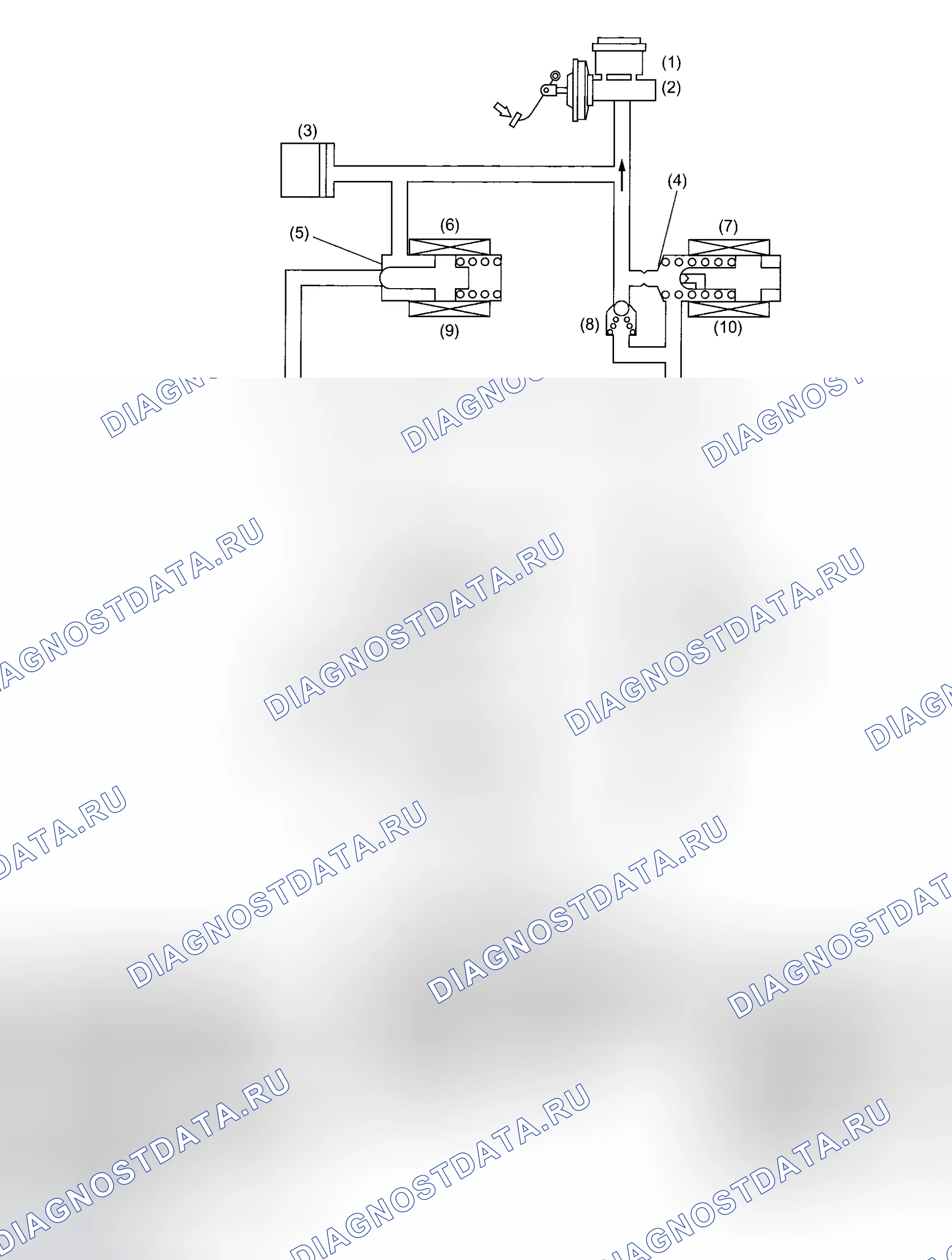 Рис. 9: УПРАВЛЕНИЕ УДЕРЖАНИЕМ ДАВЛЕНИЯ ПРИ НАЖАТОЙ ПЕДАЛИ ТОРМОЗА. Subaru Impreza WRX STI GR