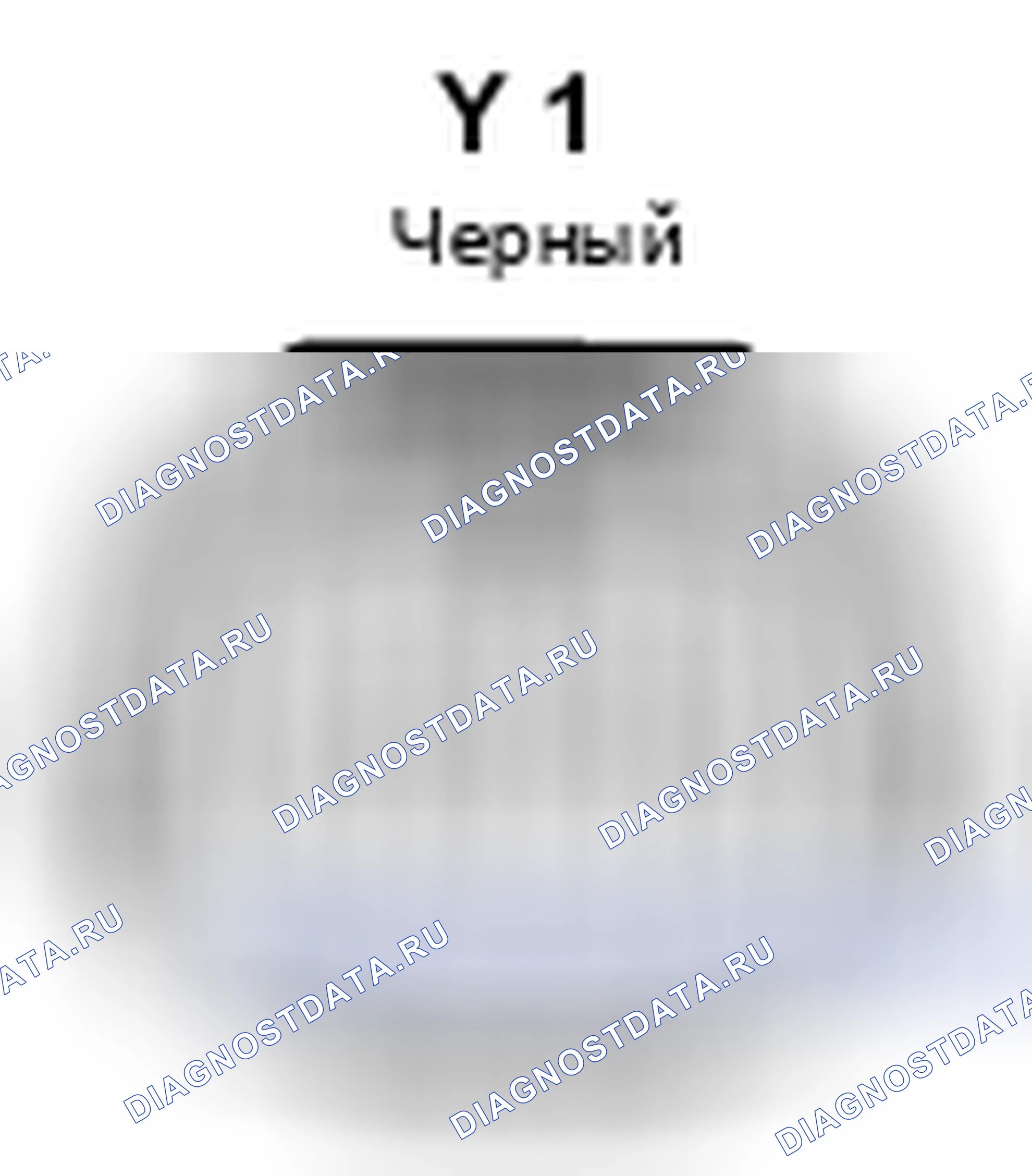 Рис. 646: Вид с торца разъема датчика угловой скорости рыскания (Y1). Lexus SC II рестайлинг