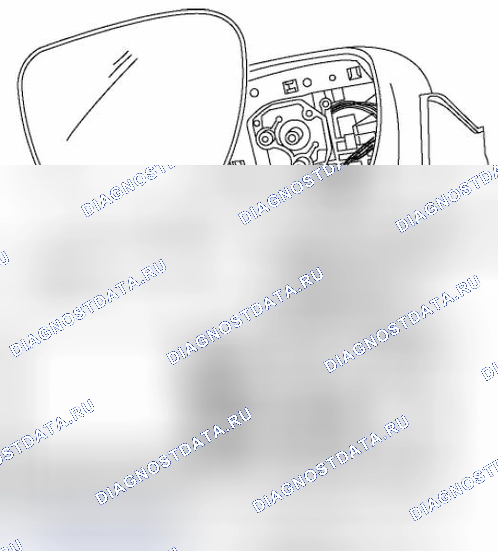 Рис. 97: УСТАНОВКА СТЕКЛА ВНЕШНЕГО ЗЕРКАЛА. Honda Civic IX рестайлинг