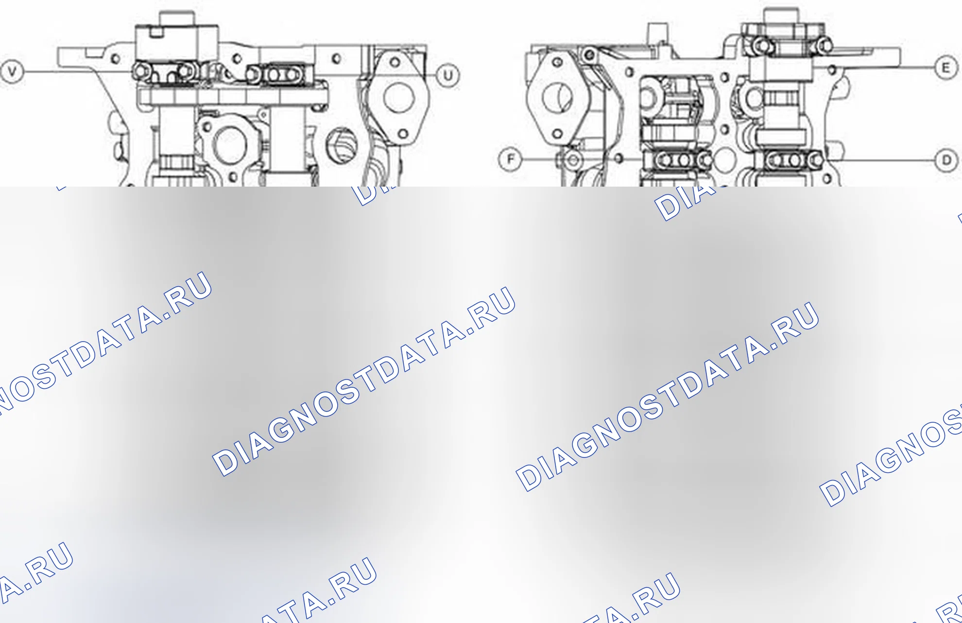 Рис. 511: Подшипники распределительного вала. Jaguar S-type I рестайлинг