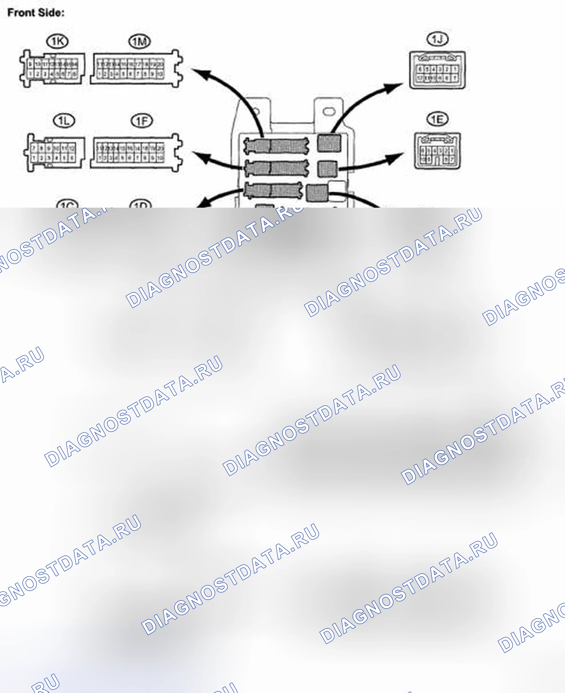 Рис. 369: КЛЕММЫ ЭБУ. Toyota Highlander II
