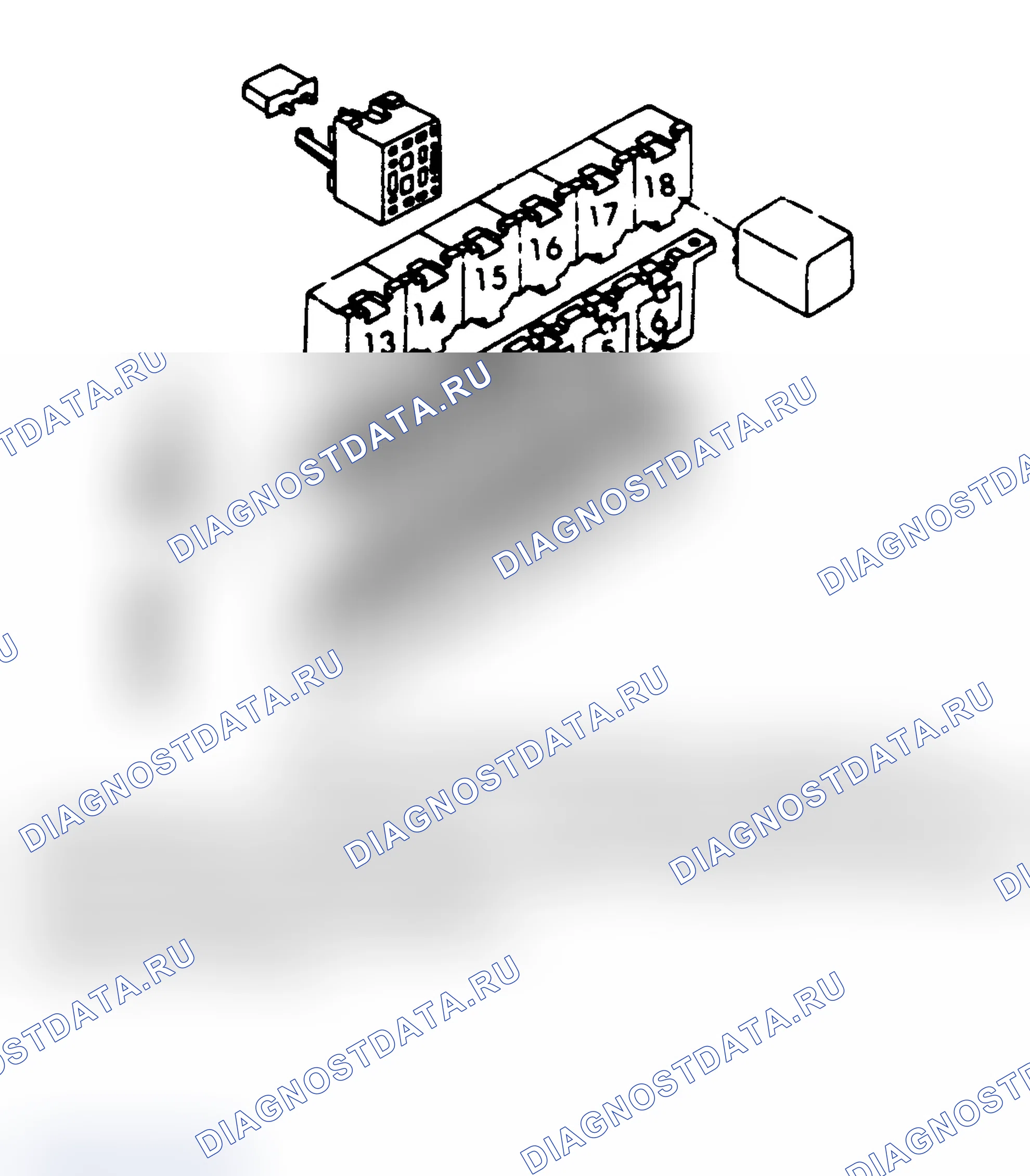 Рис. 1: Расположение компонентов (1 из 4). Audi 80 B3
