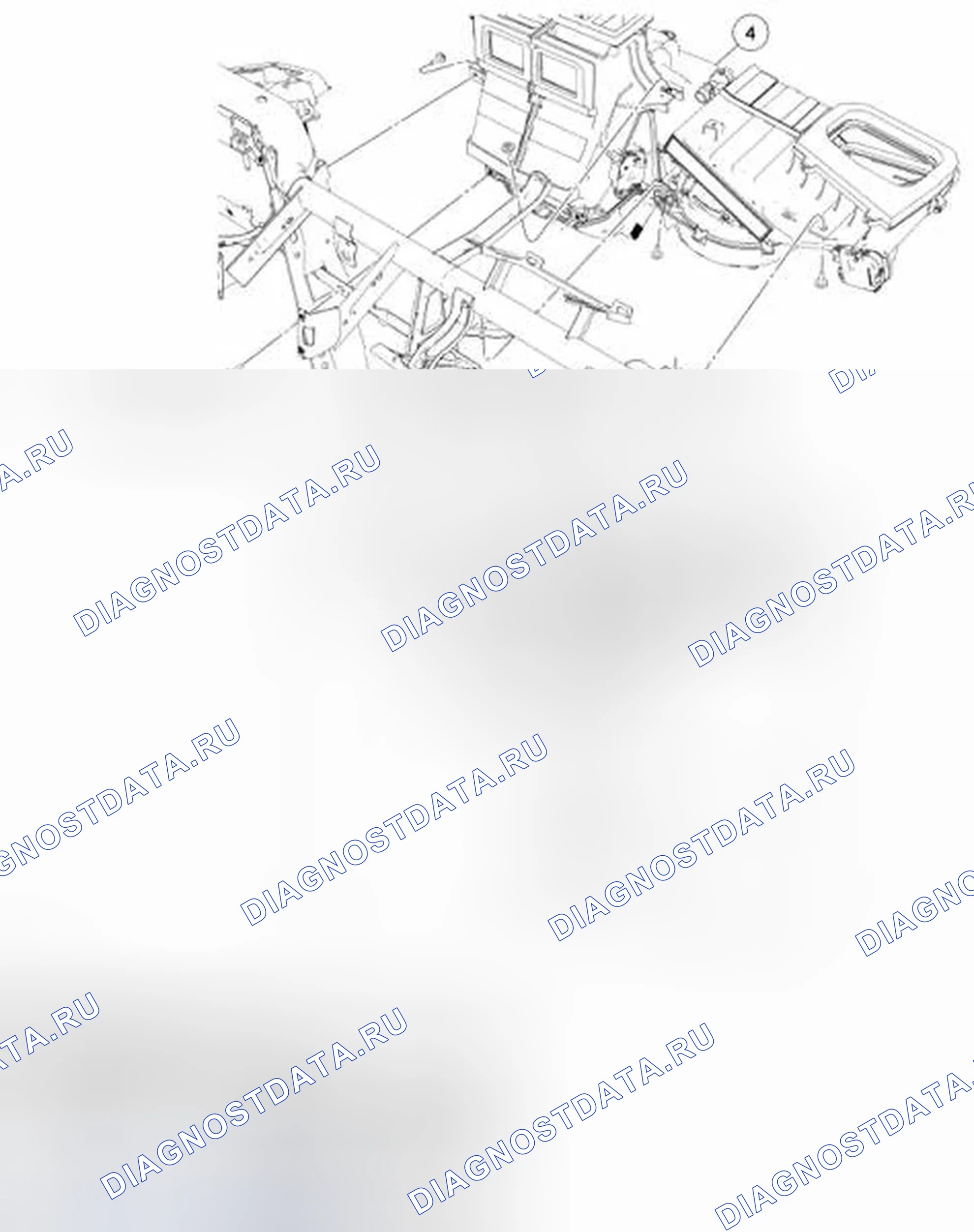 Рис. 11: Корпус активной зоны нагревателя и испарителя. Ford Freestyle I