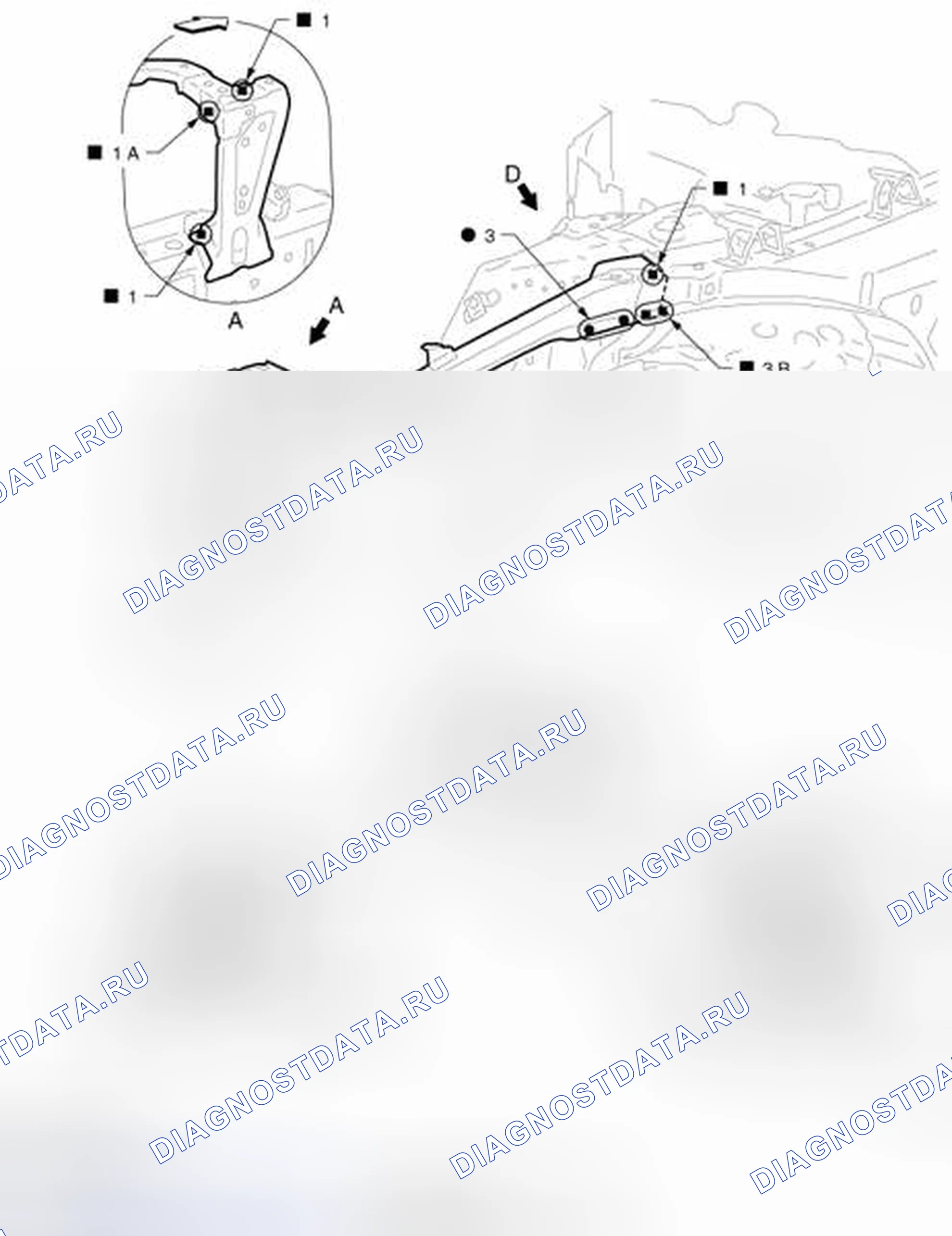 Рис. 8: Опора сердечника радиатора. Honda MDX I