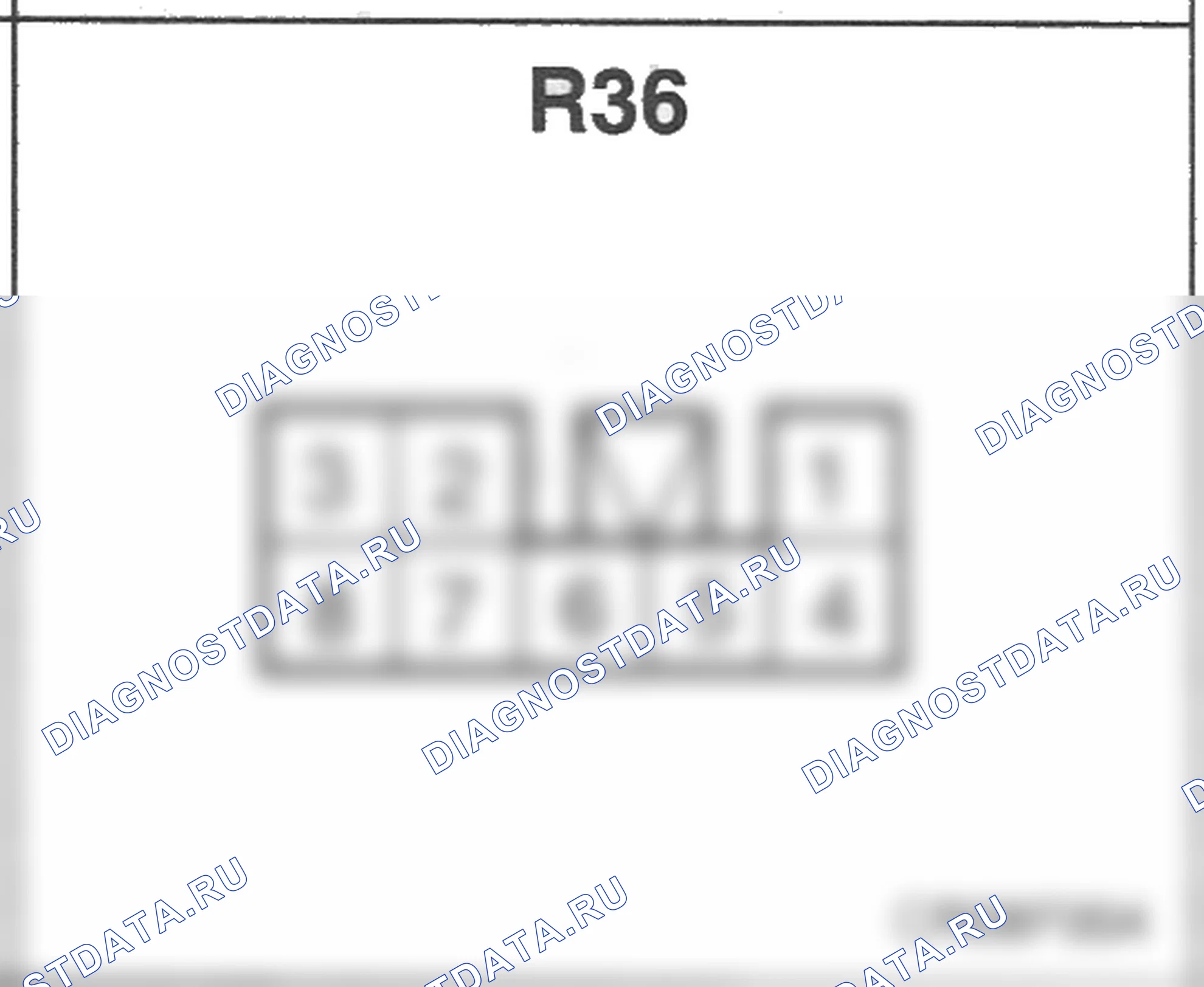 Распиновка разъёма R36 — заднего жгута. Hyundai Accent LC