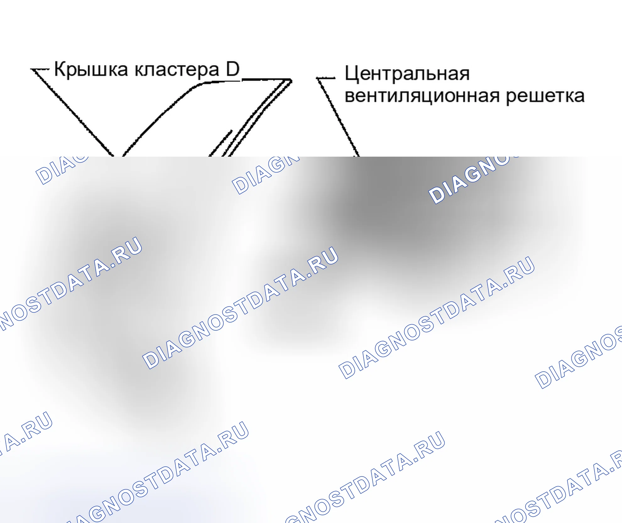 Рис. 161: Центральная вентиляционная решетка. Nissan Altima L31