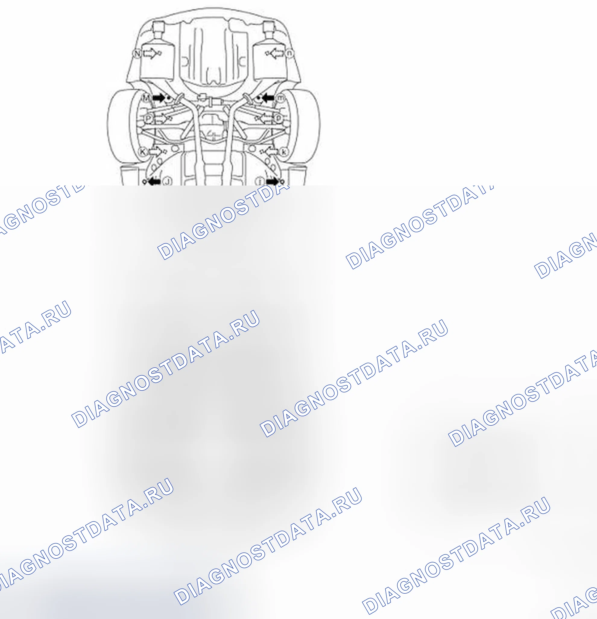 Рис. 189: ТОЧКИ ИЗМЕРЕНИЯ. Infiniti M37 IV