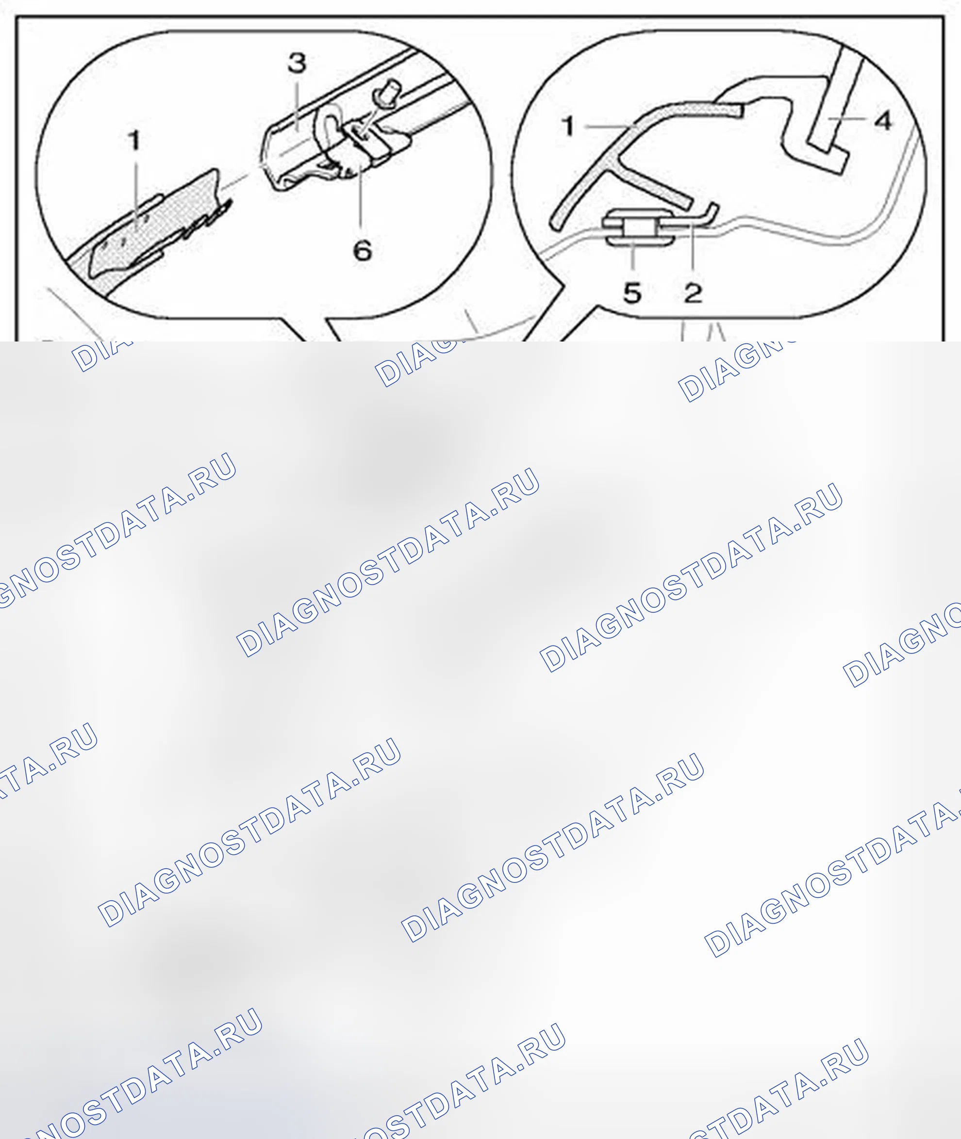 Рис. 280: Обрезка боковых окон, снятие и установка. Audi A6 С6