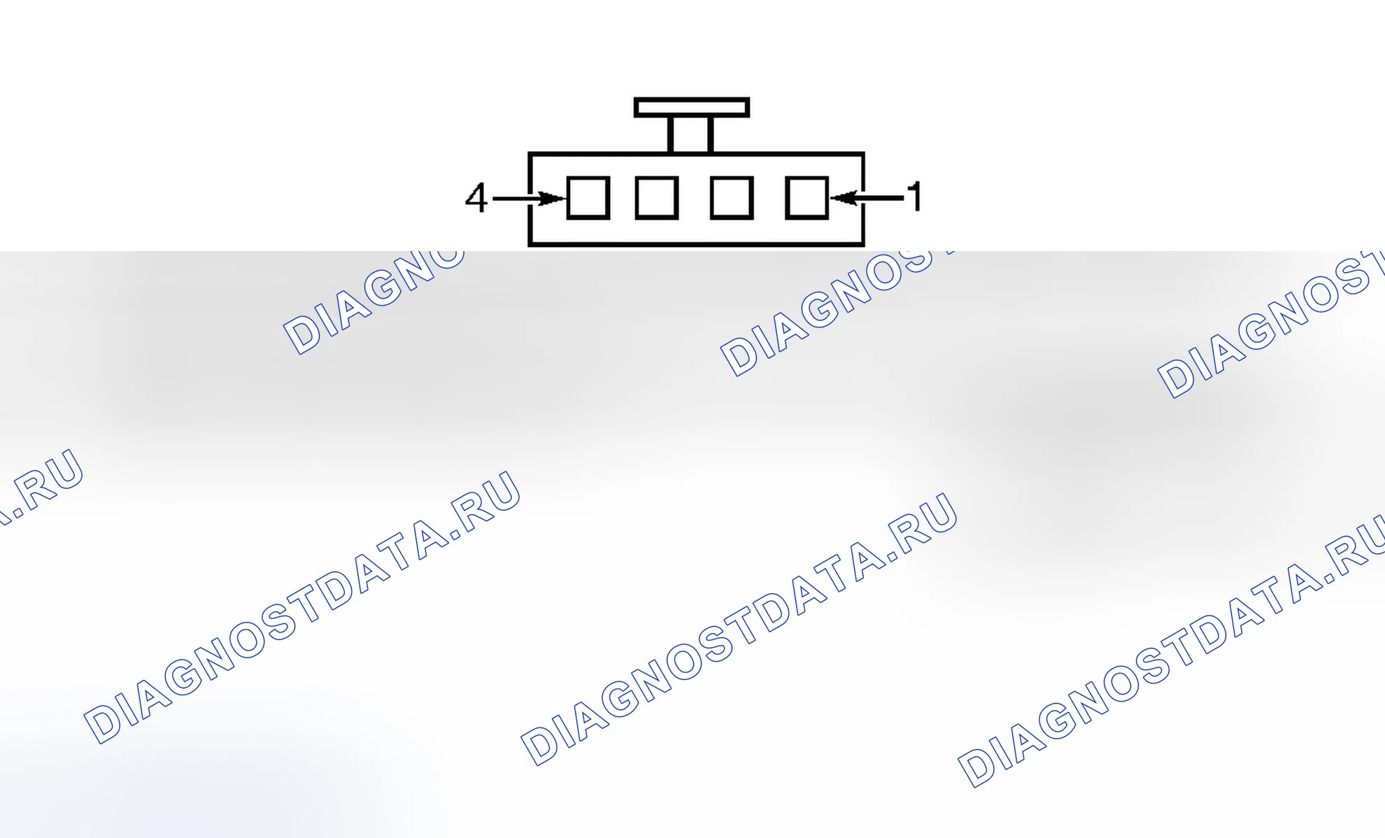 Рис. 14: ВИД С ТОРЦА РАЗЪЕМА МОДУЛЯ ТОПЛИВНОГО НАСОСА. Dodge Cab & Chassis R2500 