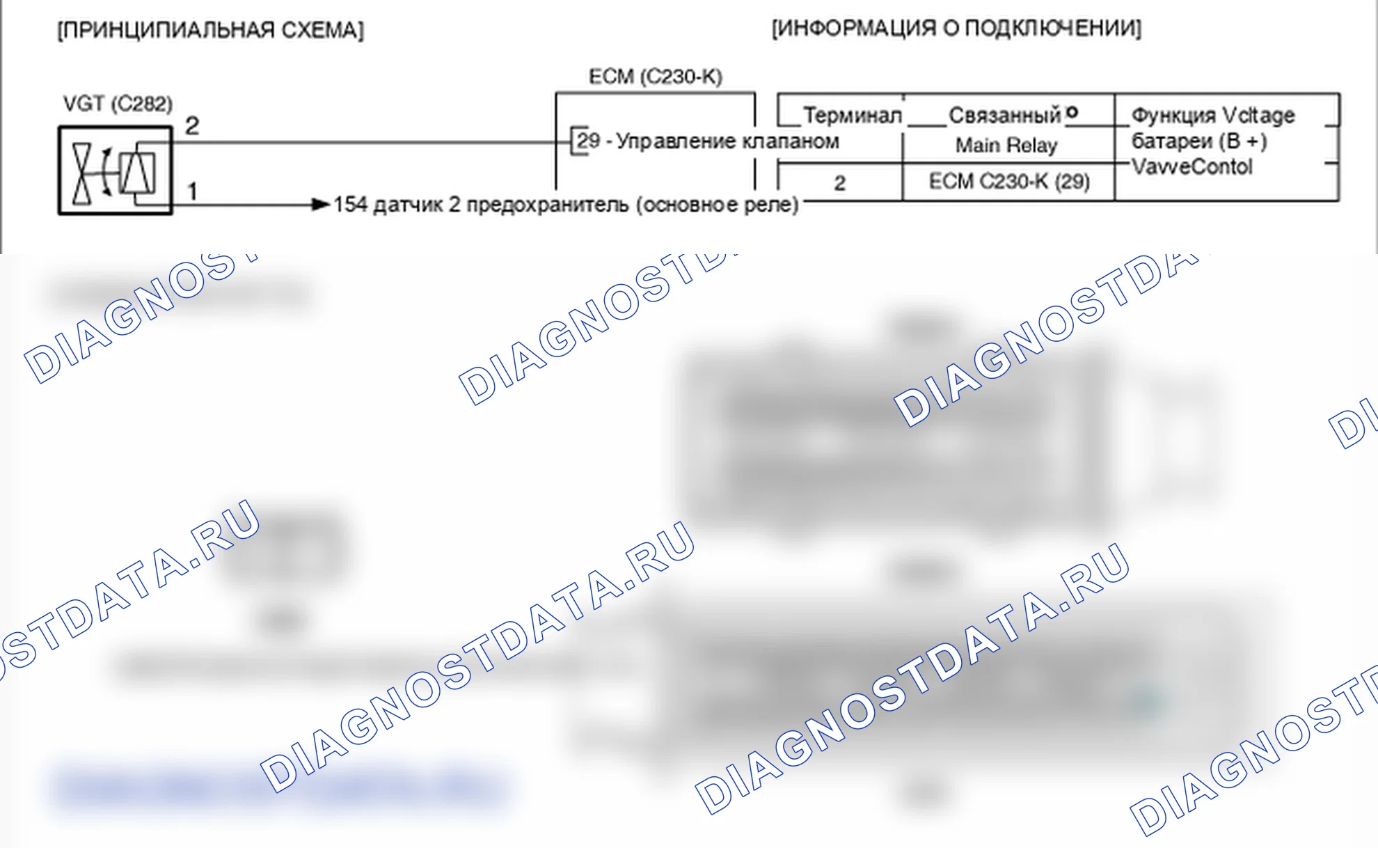 Фрагмент электросхемы: P0047. Hyundai Santa Fe CM