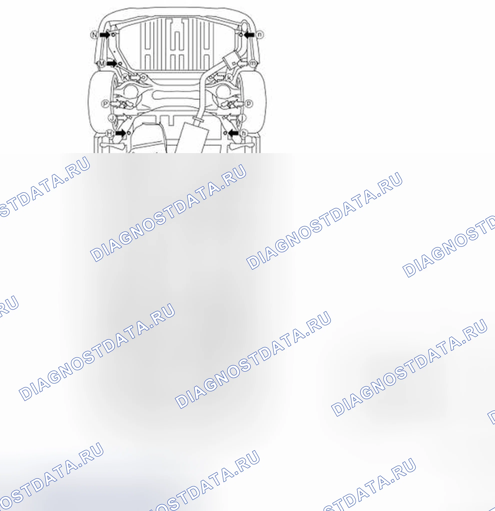 Рис. 274: ТОЧКИ ИЗМЕРЕНИЯ. Nissan Quest IV