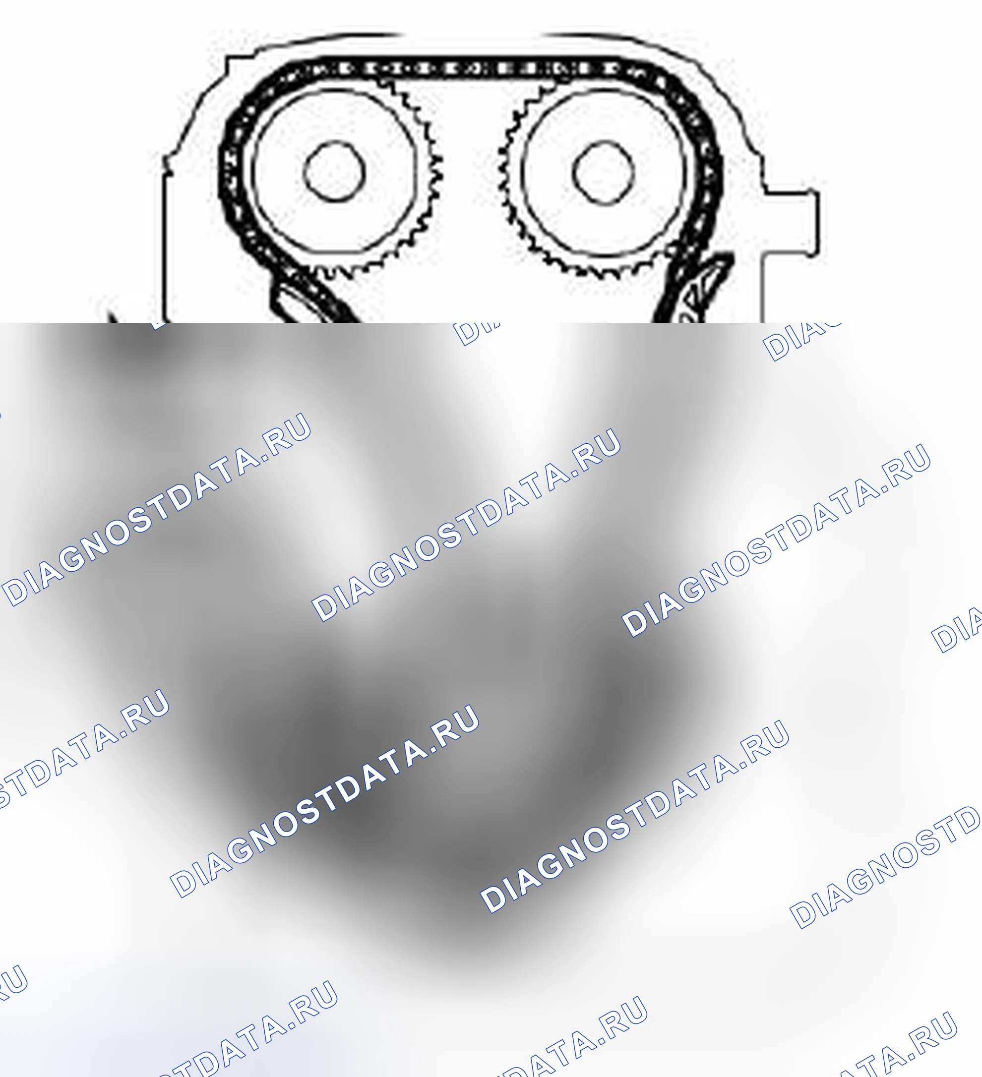 Рис. 334: Натяжитель цепи. Kia Optima II