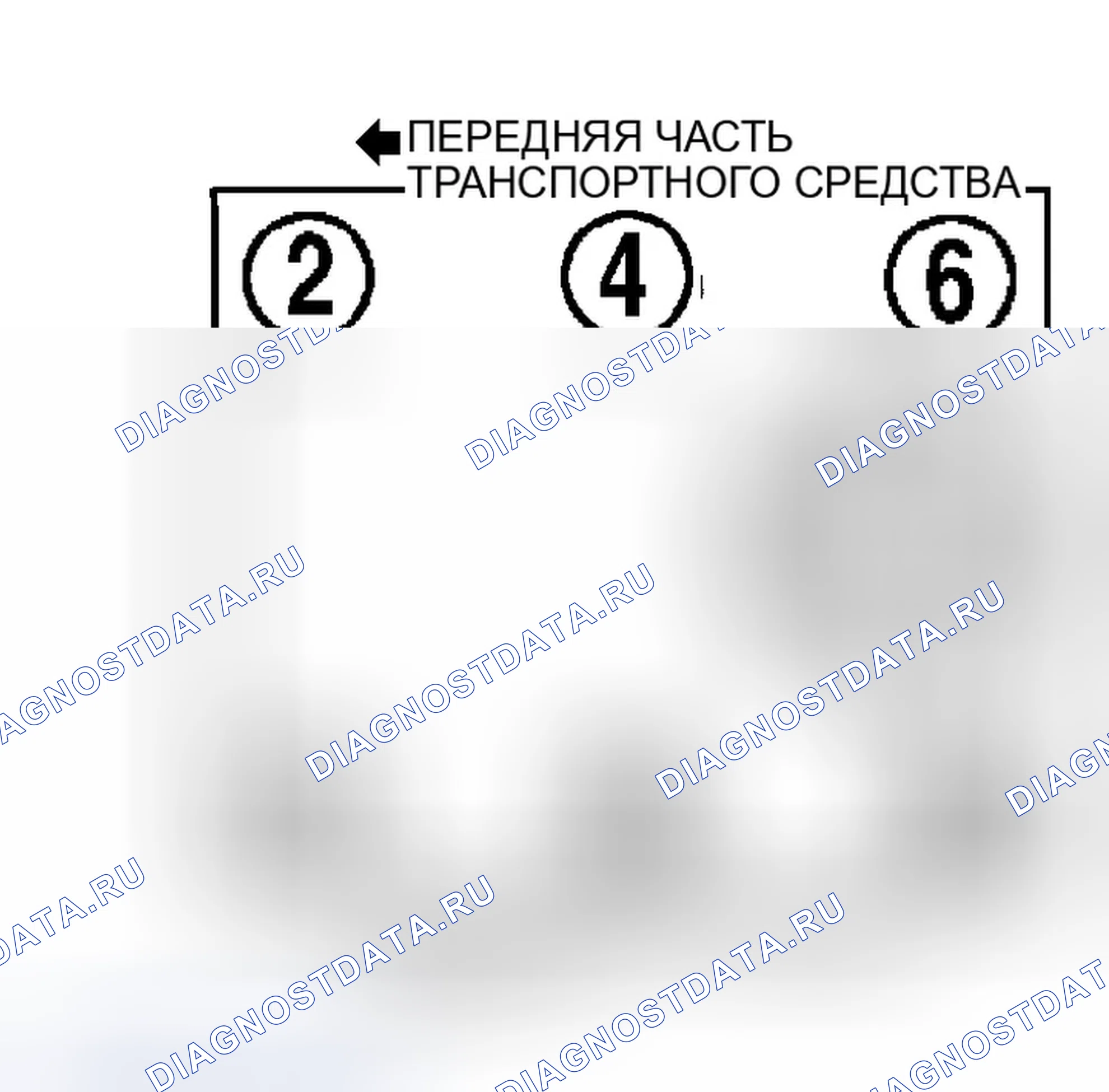 Рис. 1: порядок работы цилиндров и вращение распределителя (3,9 л). Dodge Ram Van B3500 B pre