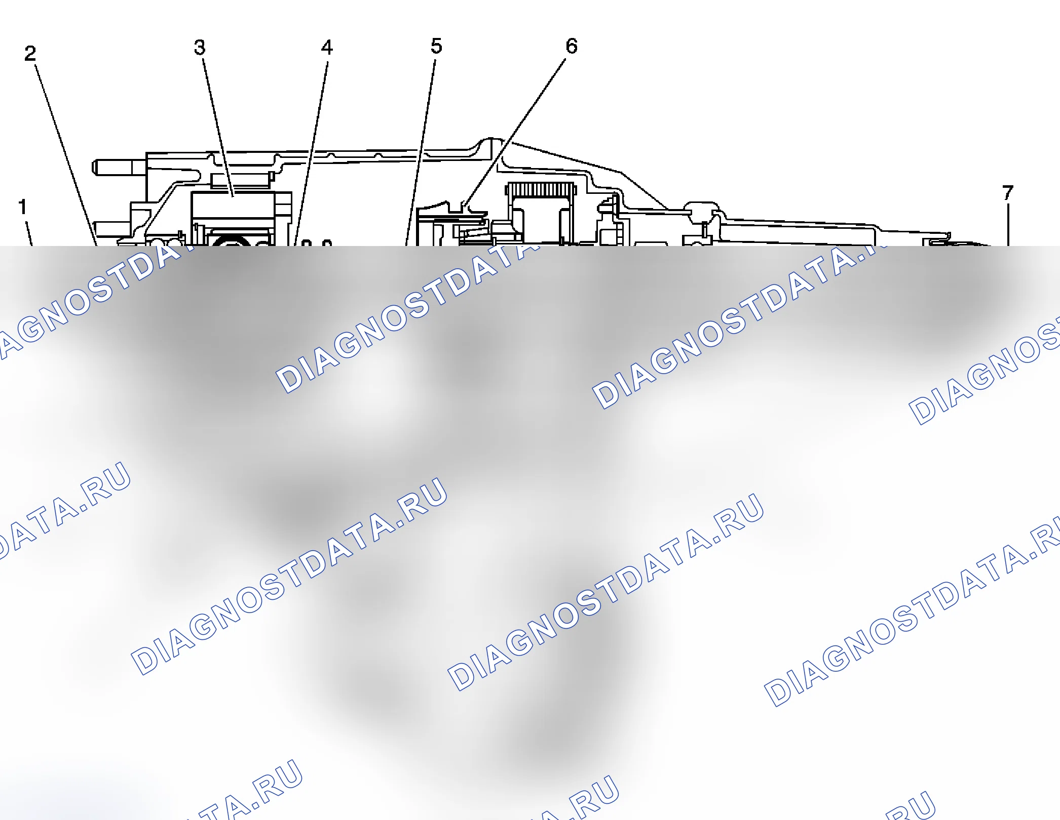 Рис. 5: Поток питания в режиме 2WD. Chevrolet Cab & Chassis Silverado 3500 