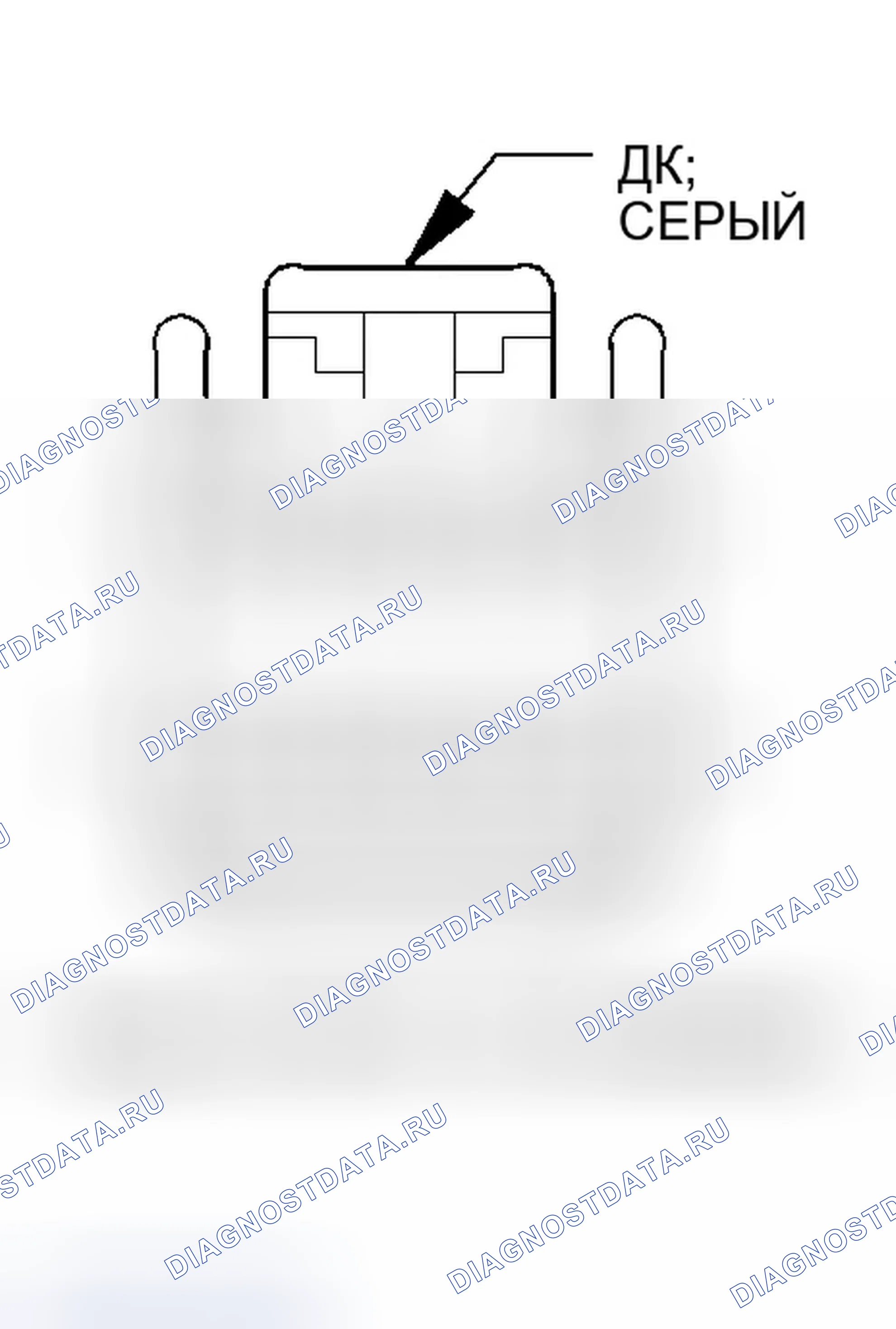 Рис. 122: Вид с торца радиоразъема DVD CD Changer (C2). Chrysler Pacifica CS