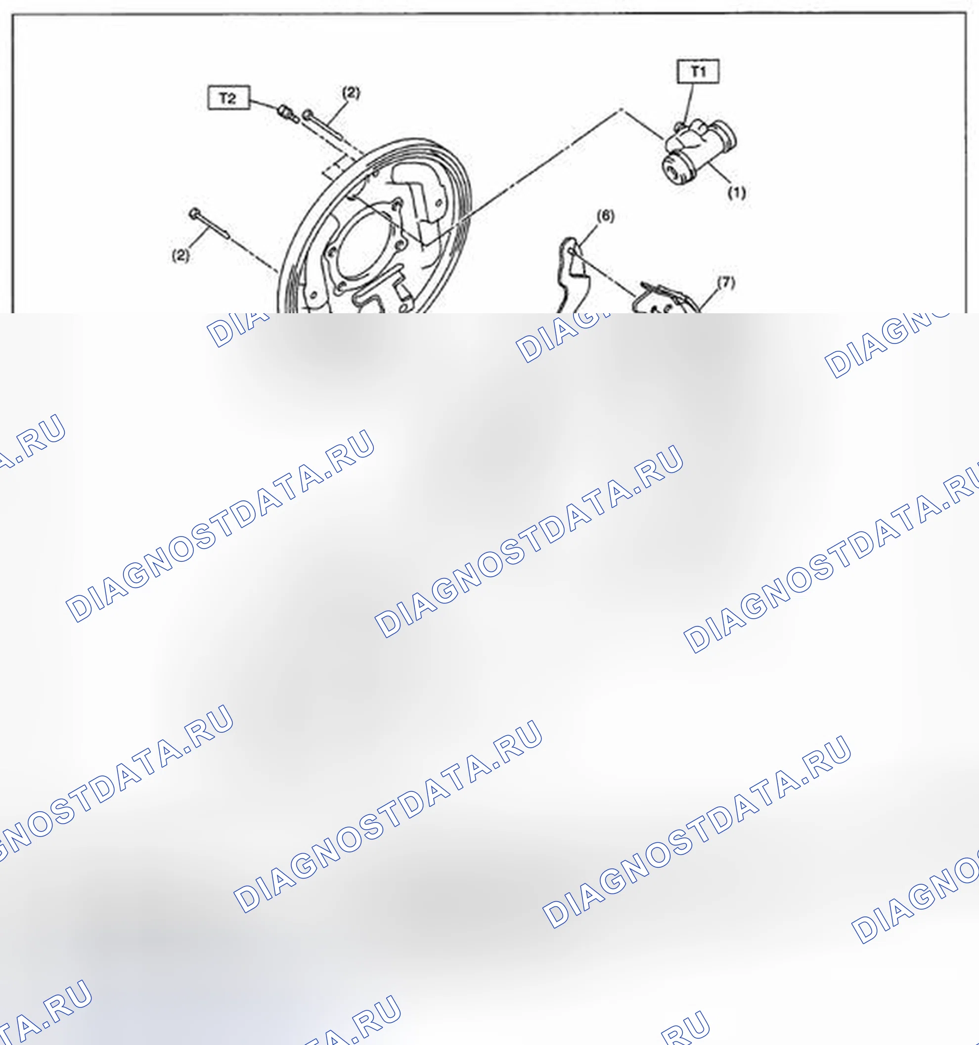 Рис. 85: ЗАДНИЙ БАРАБАННЫЙ ТОРМОЗ. Subaru Impreza WRX STI GR