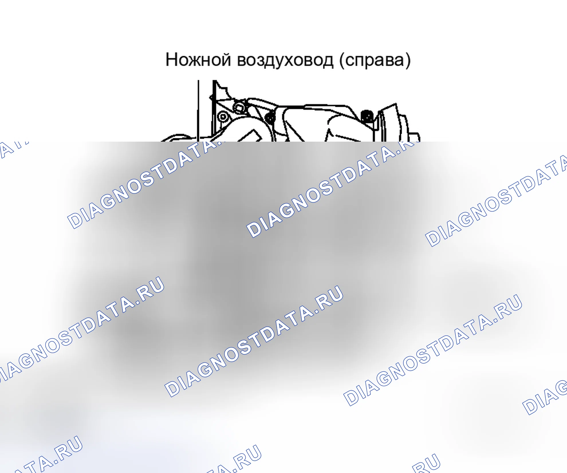 Рис. 112: Демонтаж каналов для ног. Honda Logo I