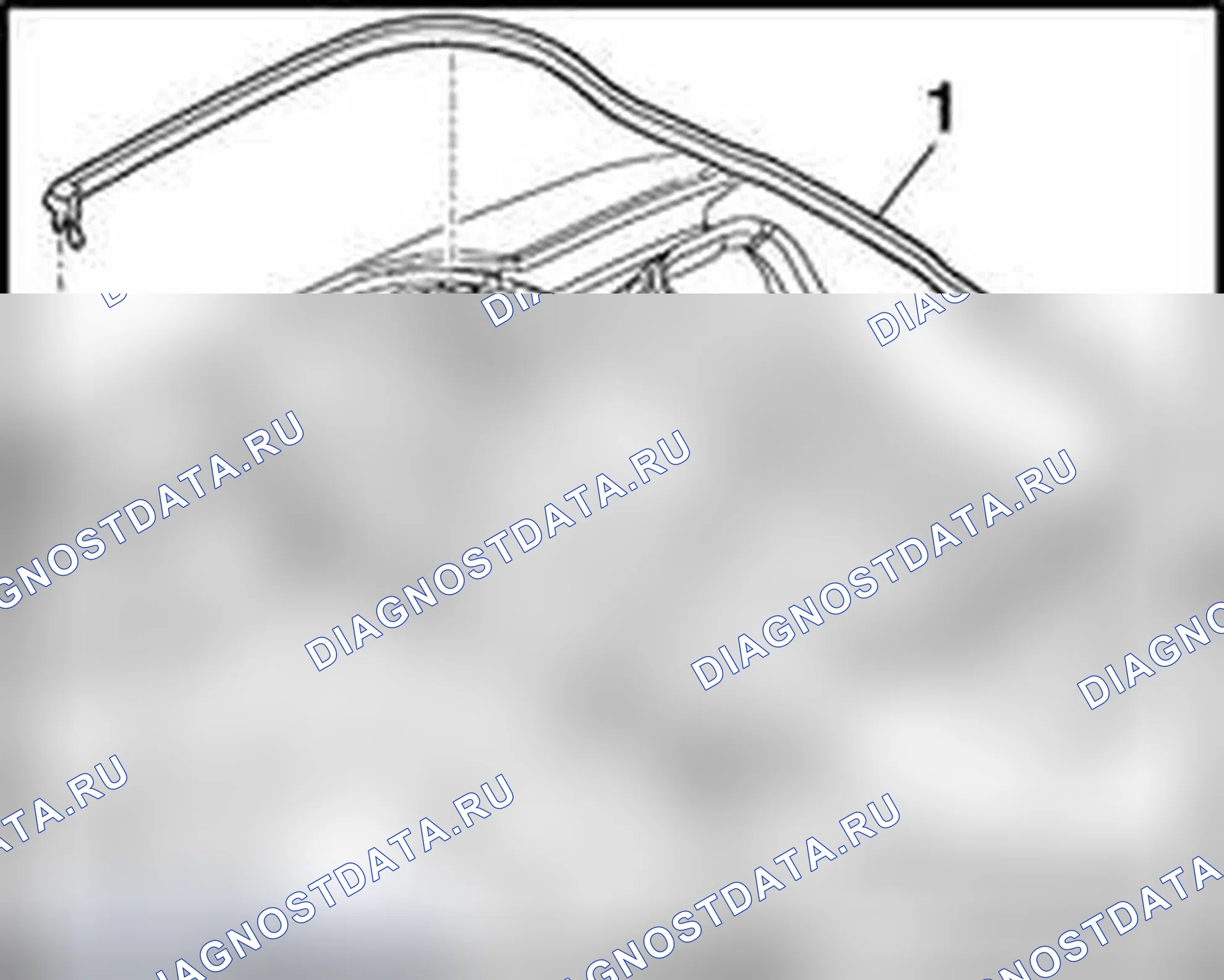 Рис. 319: складное уплотнение крышки верхнего отсека. Audi S4 B7