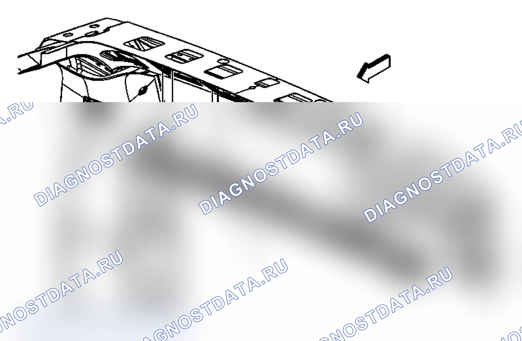 Рис. 95: Замена формовки верхнего гарнира задней двери. Chevrolet Tahoe III