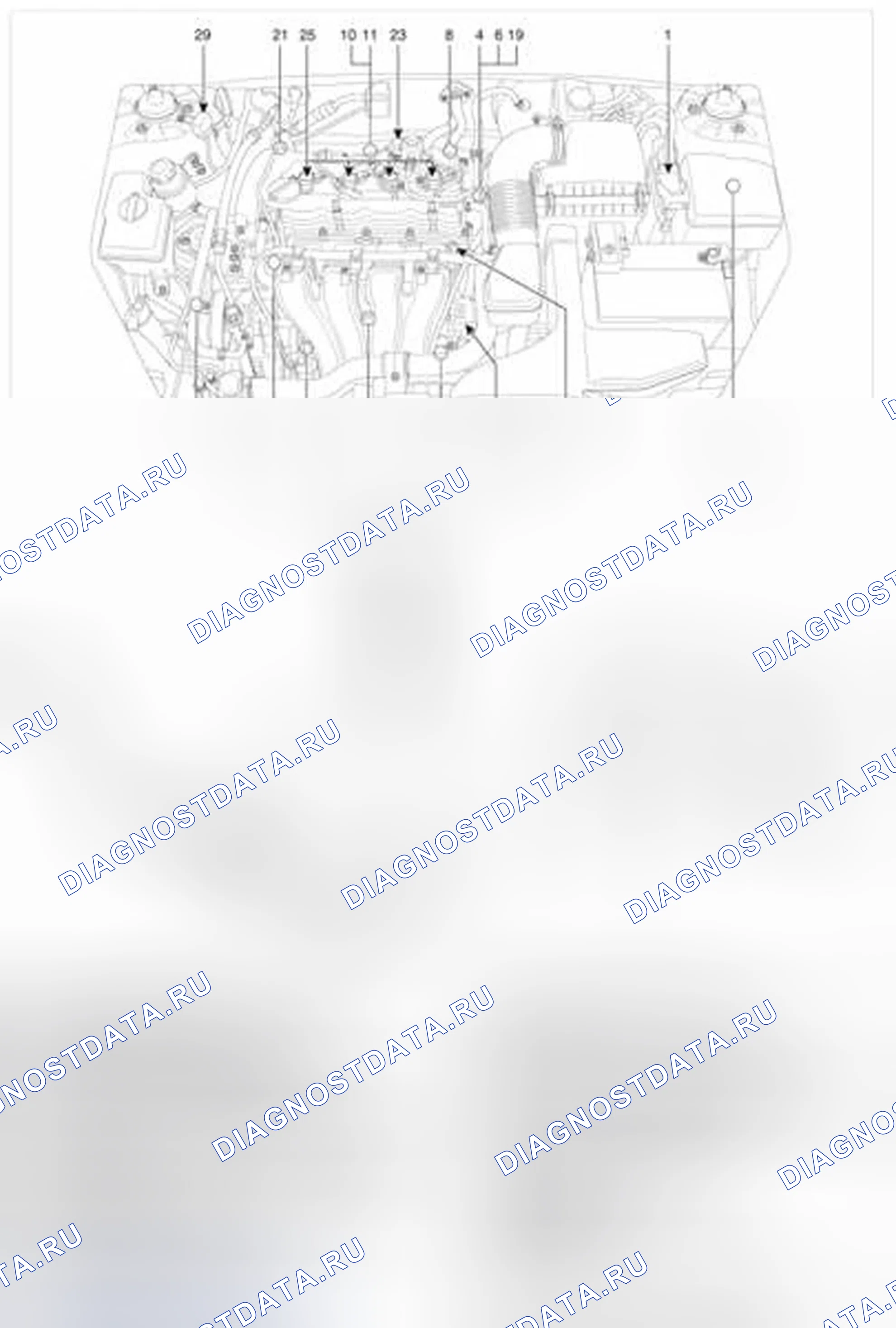 Рис. 279: РАСПОЛОЖЕНИЕ КОМПОНЕНТОВ. Hyundai Sonata VI
