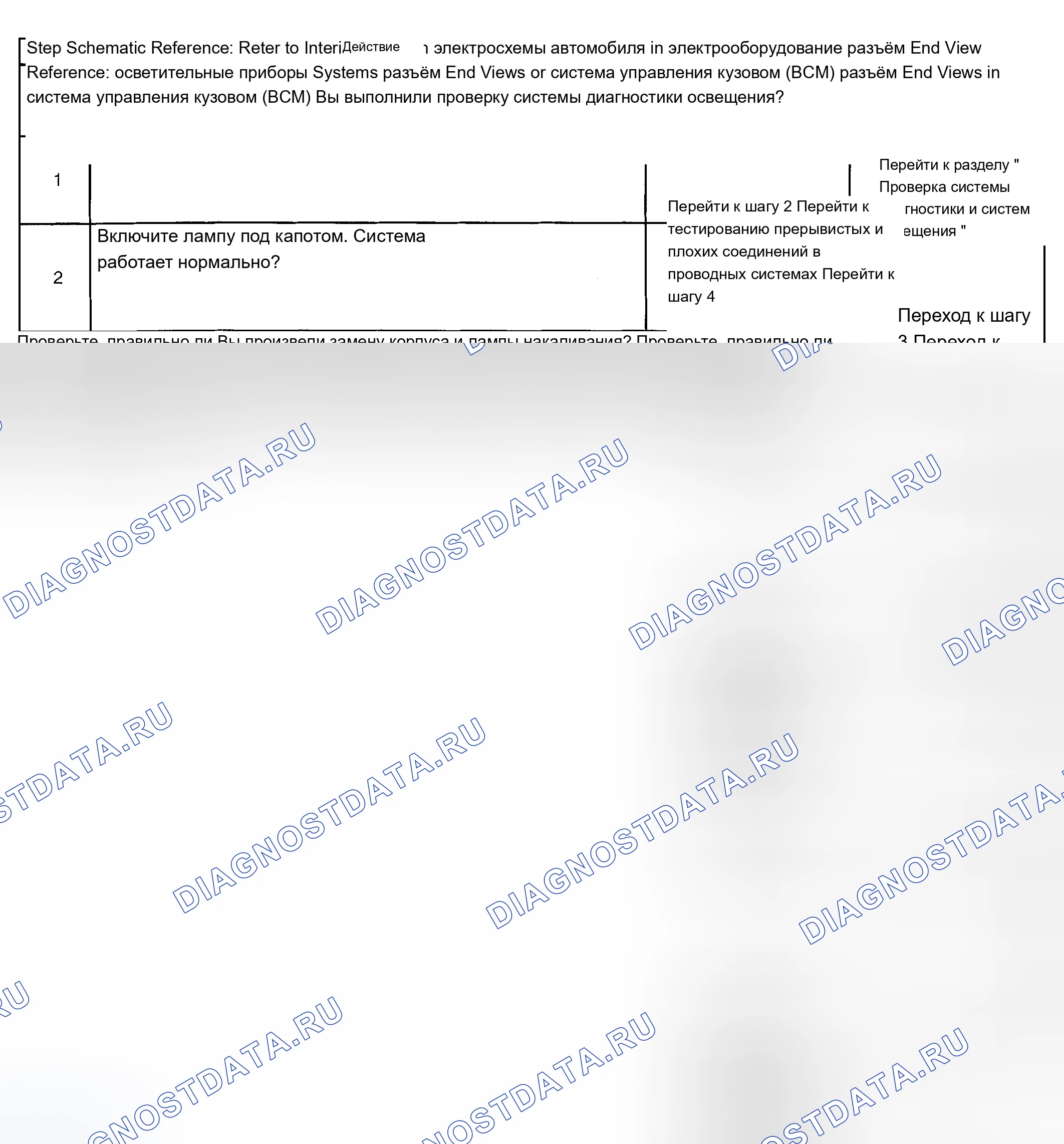 Рис. 67: Лампа под капотом не работает. Chevrolet Chevy Express H2500 