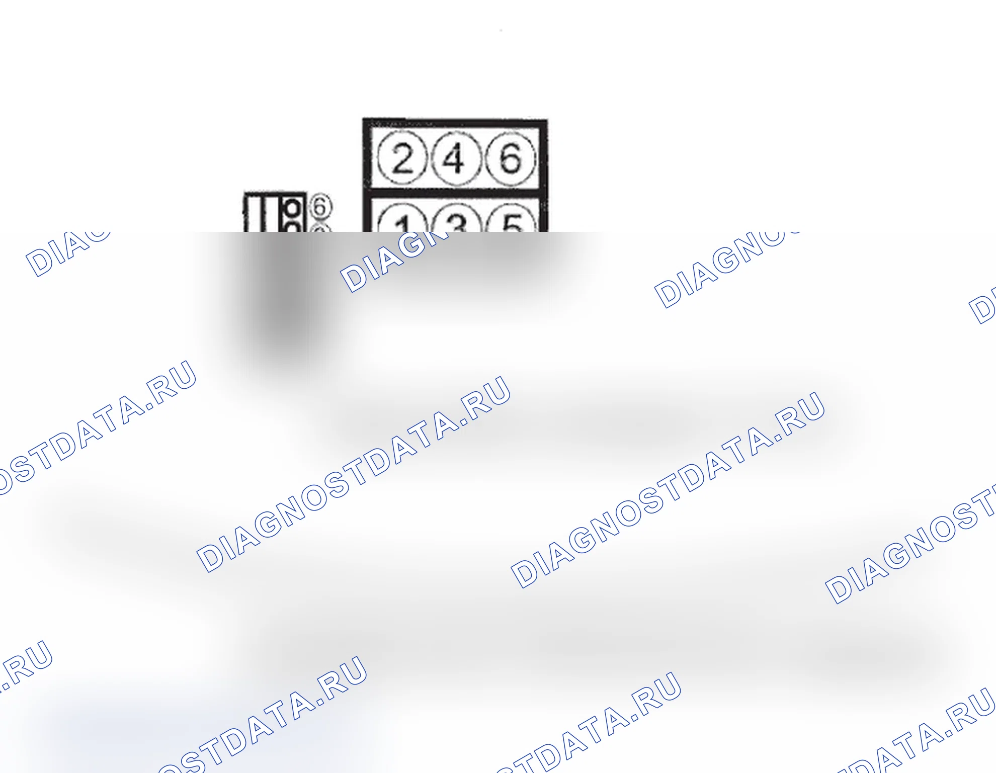 Рис. 4: Порядок зажигания и метки времени 3.8L (VIN L) (зажигание типа II). Buick Electra Park Avenue Ultra 