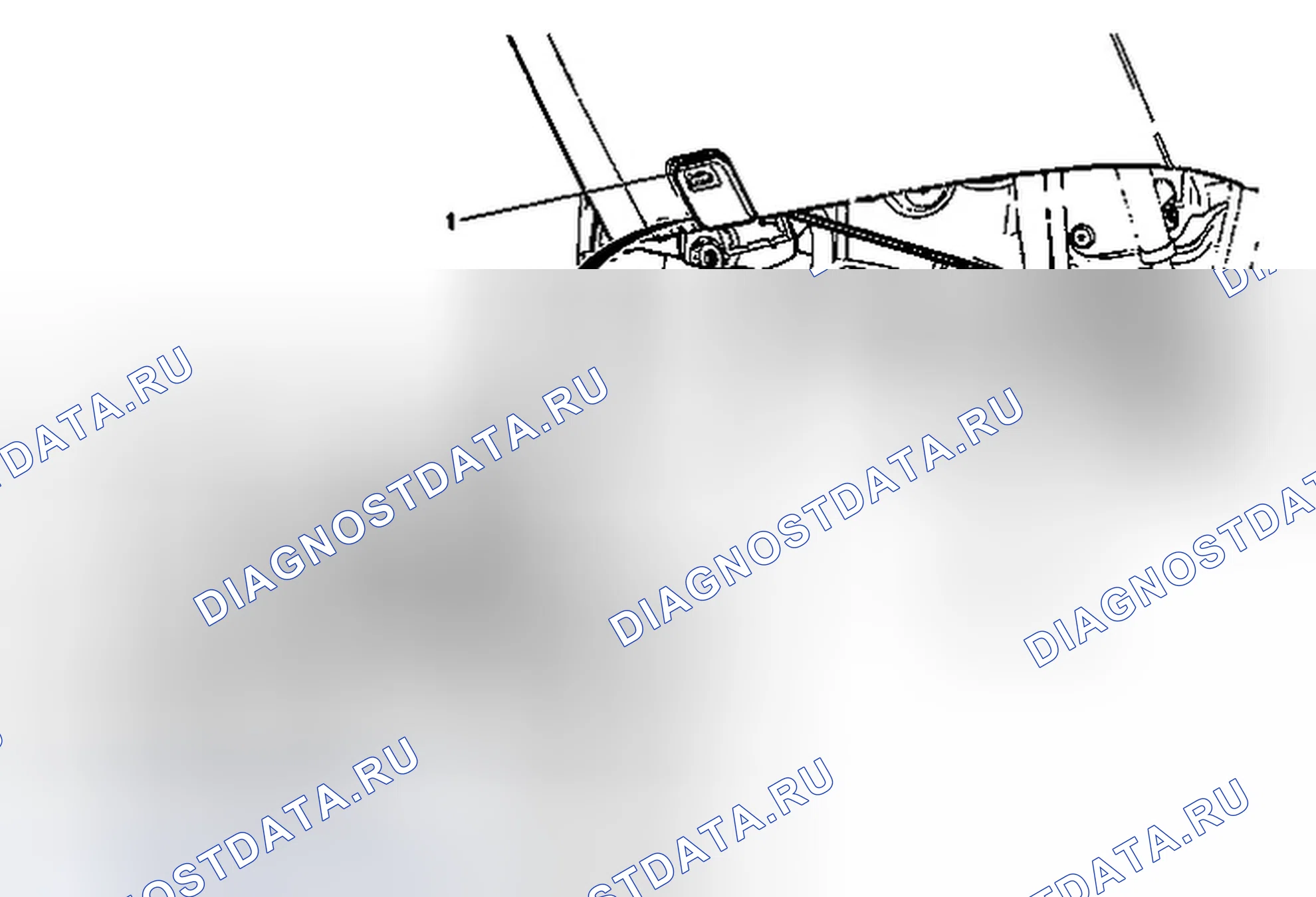 Рис. 30: Замена рукоятки троса расцепления первичной защелки капота. Chevrolet Spark M300