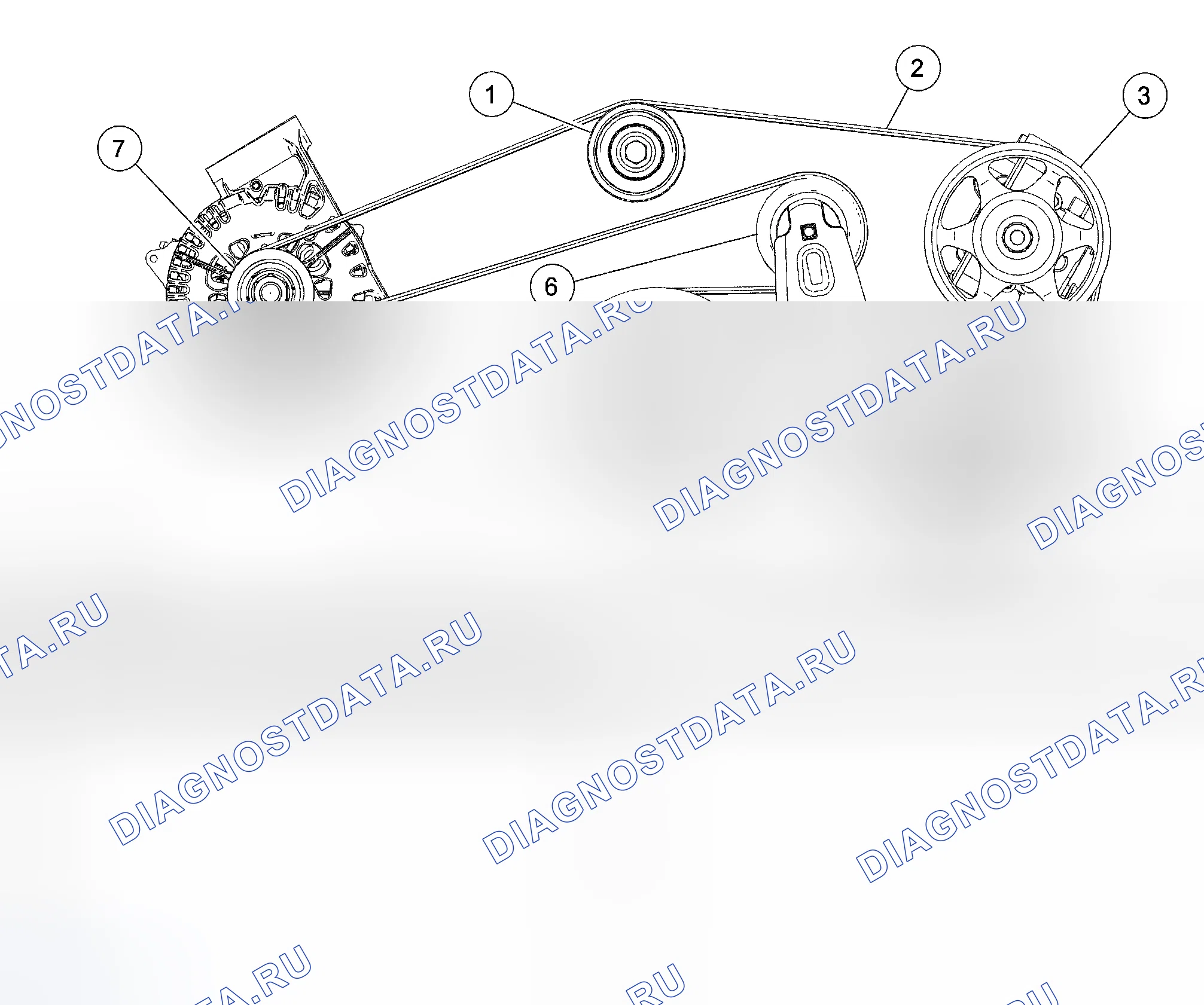 Рис. 9: Вспомогательный привод. Hyundai Matrix I