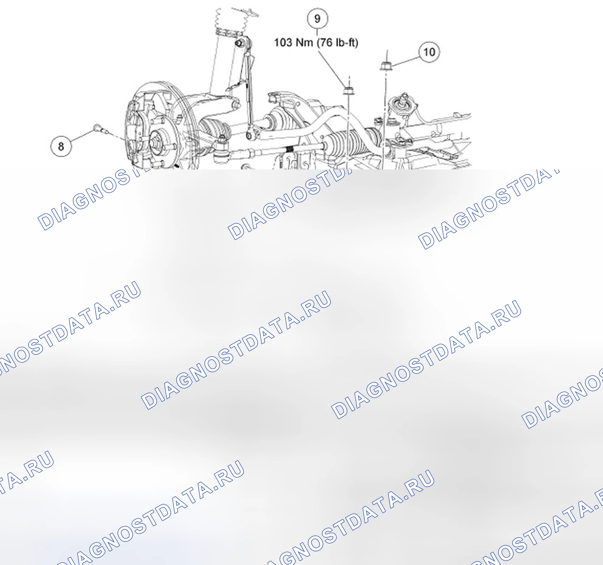 Рис. 24: Нижняя рука. Ford Focus II