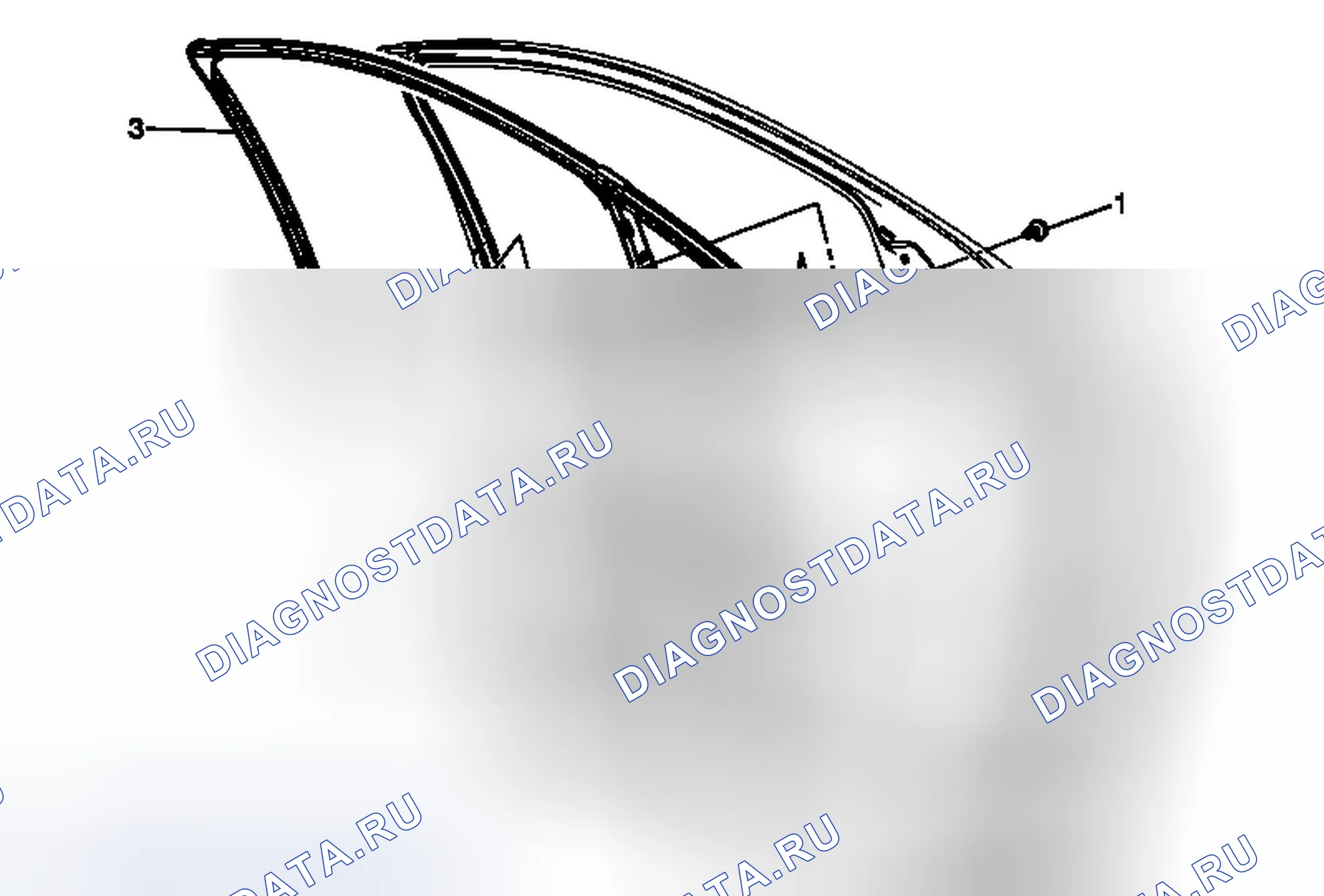 Рис. 13: Замена погодной полосы в окне передней двери. Buick LaCrosse II