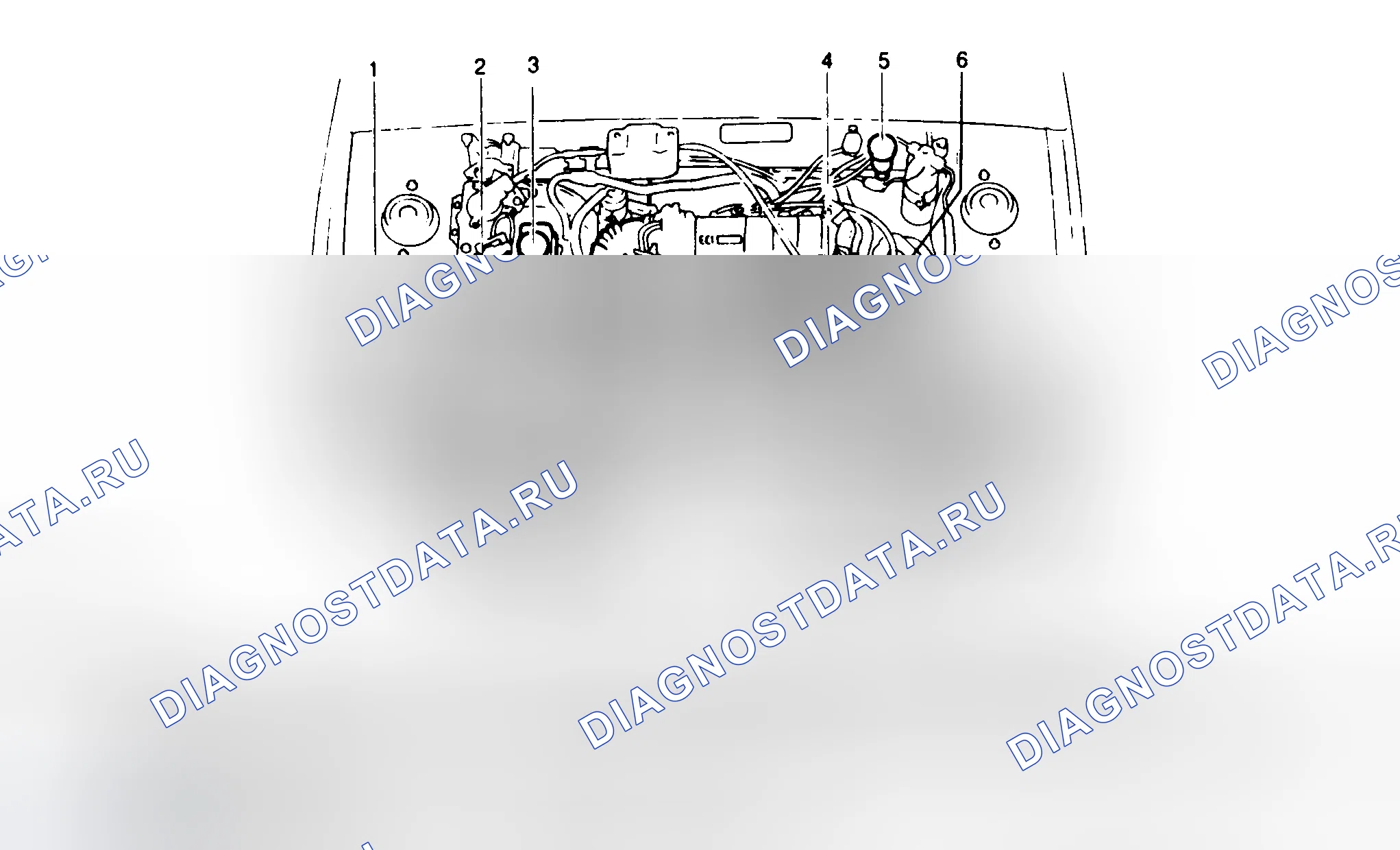 Рис. 5: РАСПОЛОЖЕНИЕ ТОЧЕК ОБСЛУЖИВАНИЯ. Hyundai Elantra I