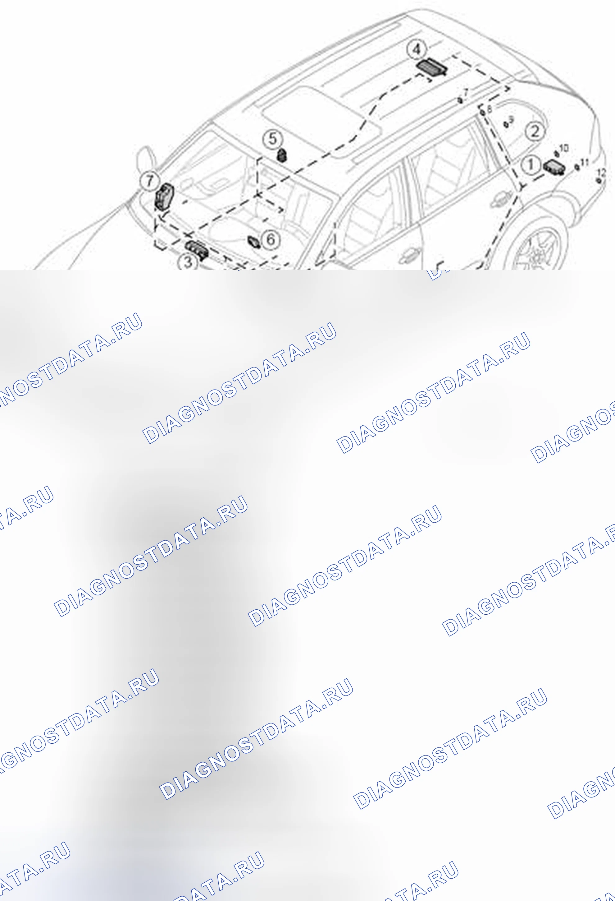 Рис. 5: Компоновка компонентов. Porsche Cayenne Turbo I рестайлинг
