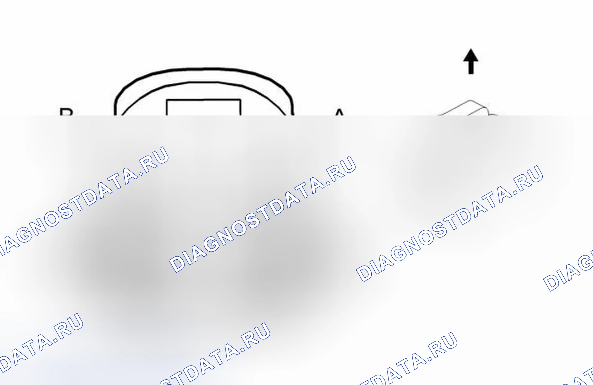 Рис. 243: Фара - Левый разъем ближнего света Вид с торца. Chevrolet Impala IX