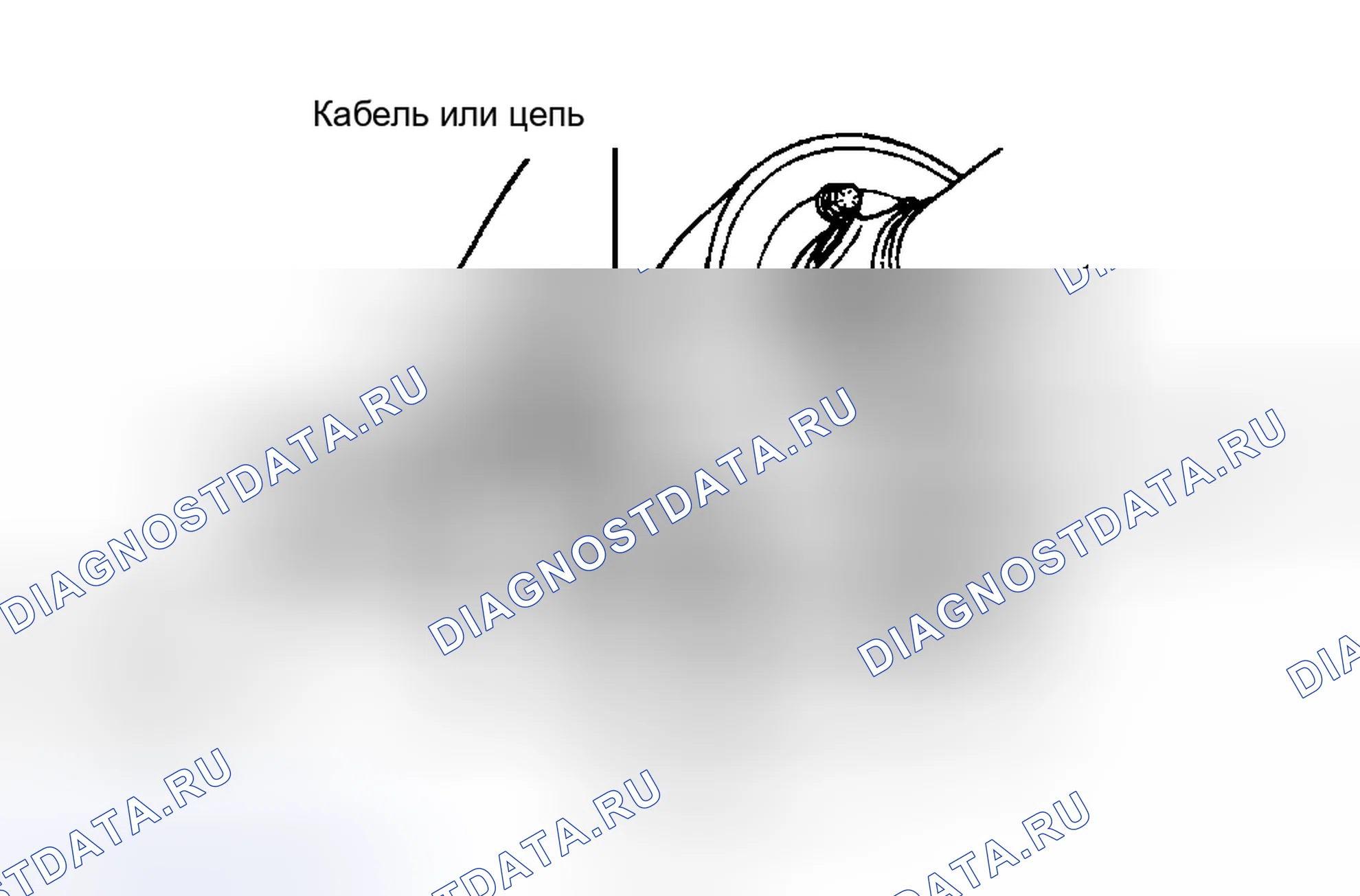 Рис. 21: Установка пружинной шкалы на установленном на коробке передач стояночном тормозе в сборе (серия «С»). Hyundai Tuscani I