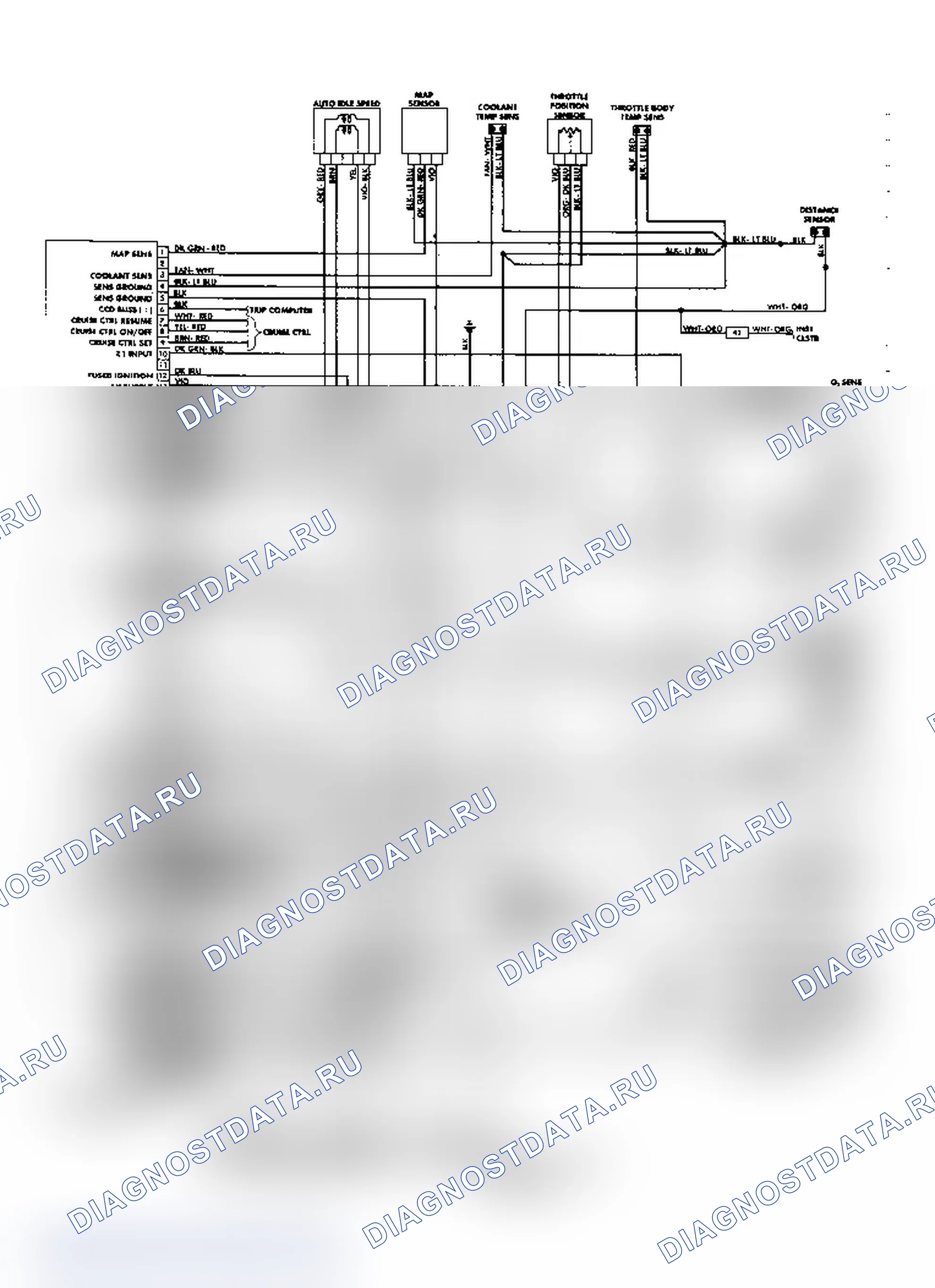 Рис. 3: Электрическая схема Dynasty и New Yorker 3.0L. Chrysler New Yorker Turbo 