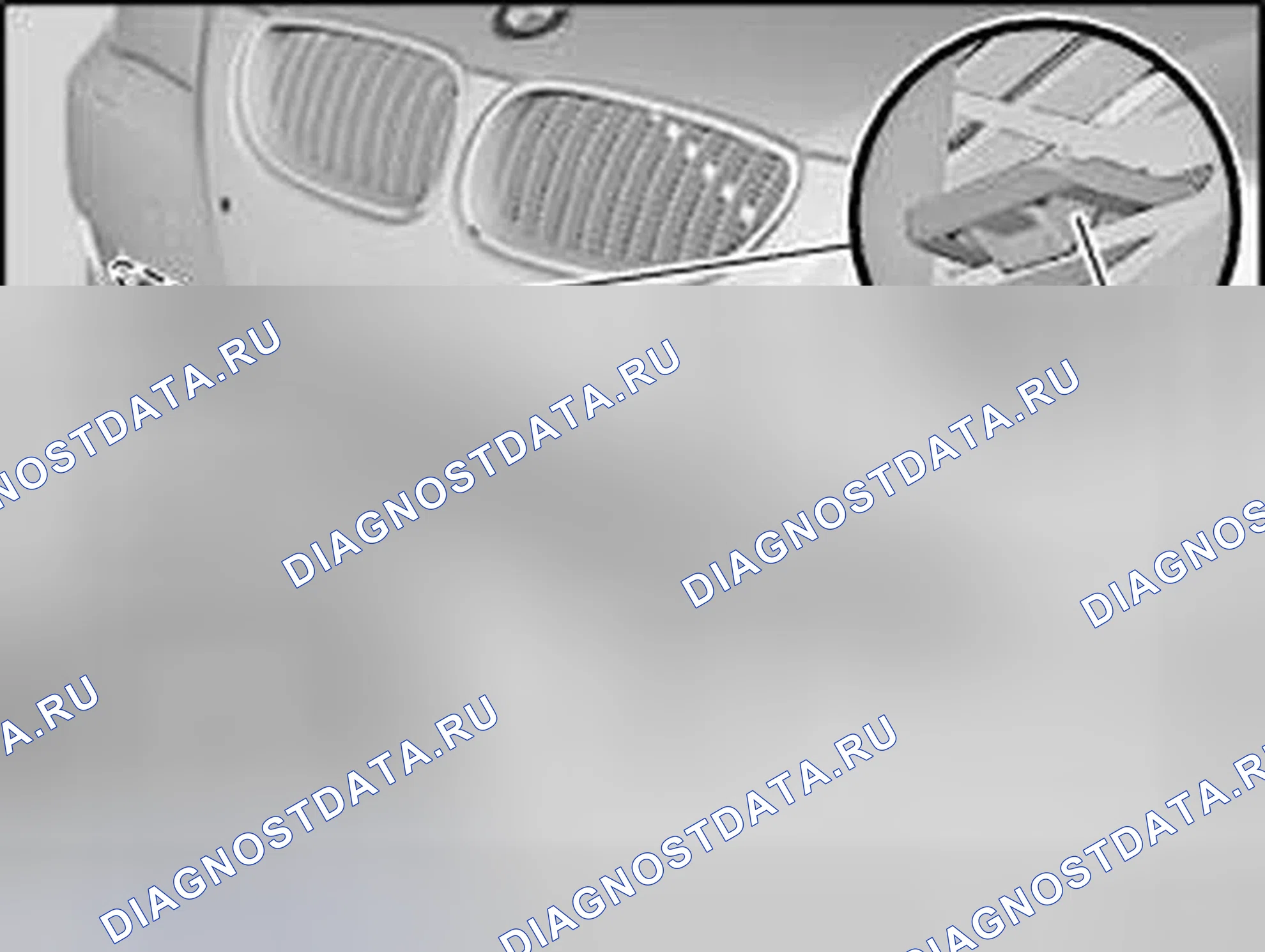 Рис. 65: 51 11 181 Снятие и установка/замена штока финишера на решетке отделки для отделки переднего бампера. BMW M5 E60/E61