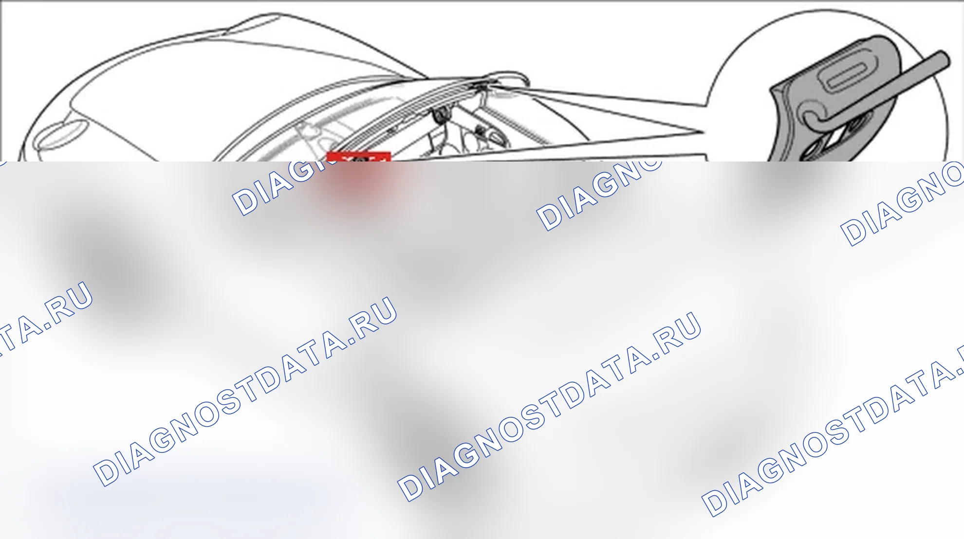 Рис. 151: Установка штифтового крепления с складной верхней частью. Porsche Boxster S 987
