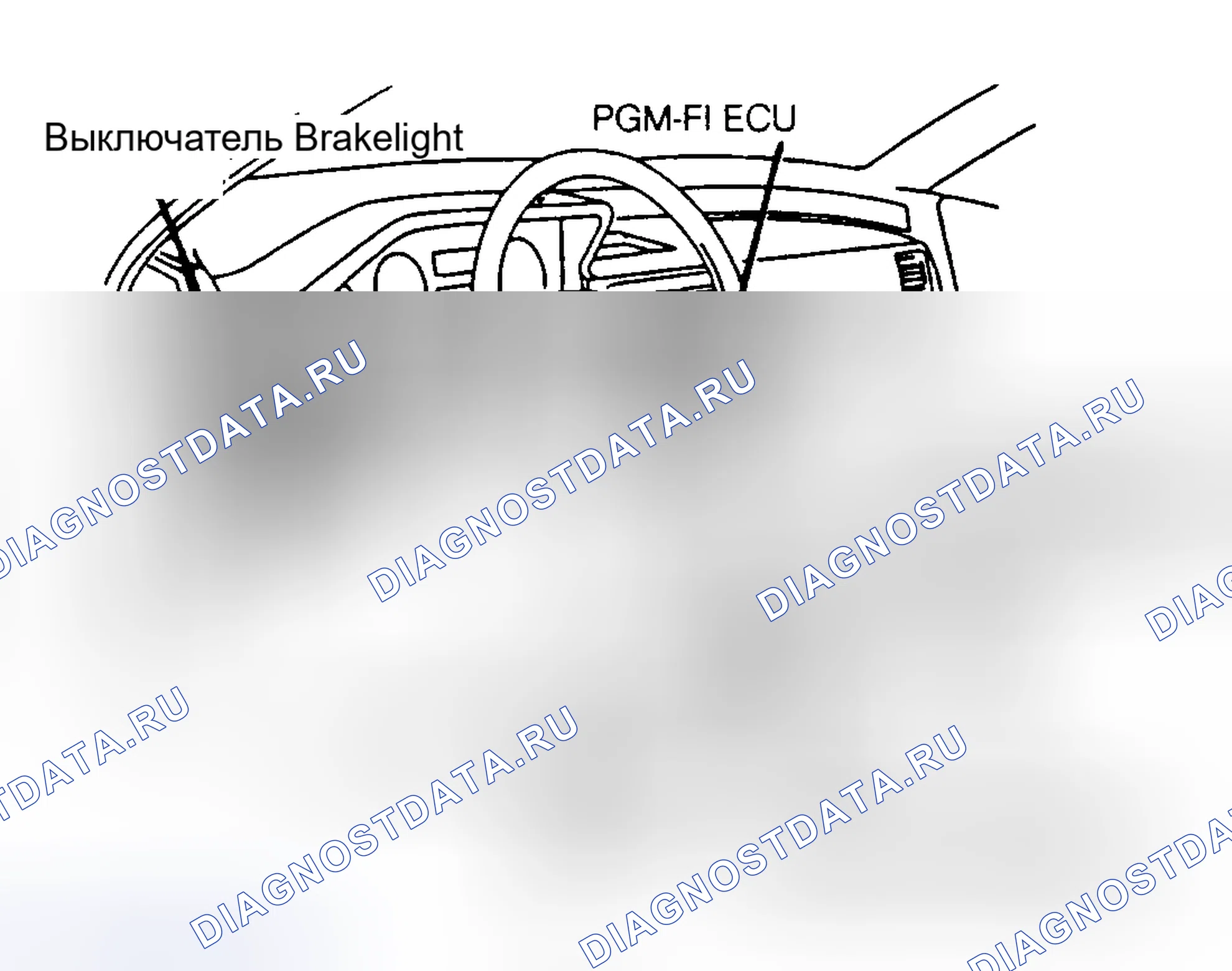 Рис. 115: Электронный блок управления Pgm-FI (ECU). Honda Civic IV