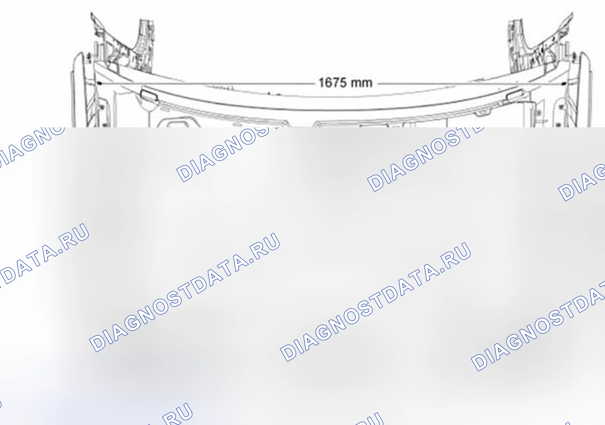 Рис. 86: Размеры под капотом. Ford Pickup F250 Super Duty II