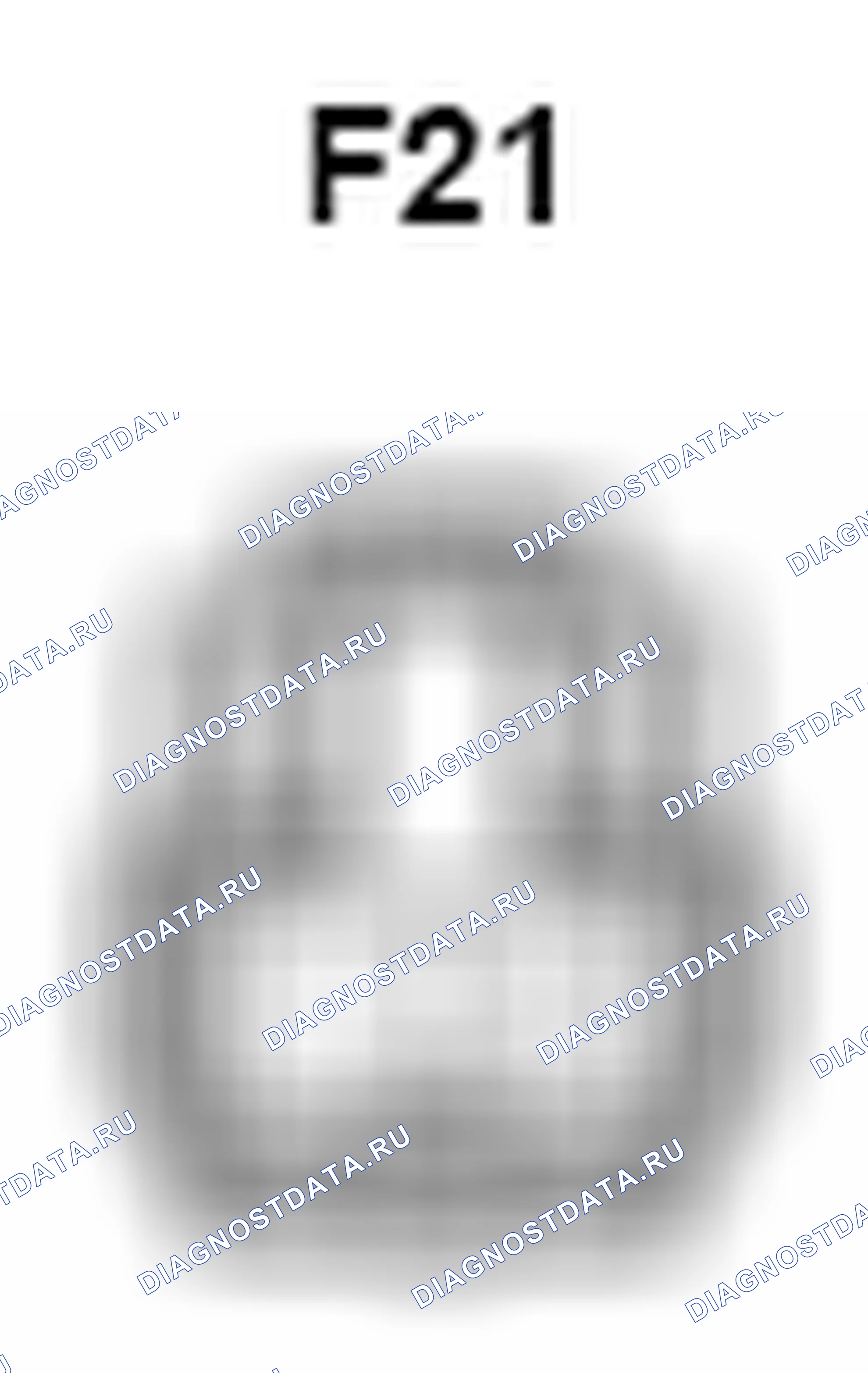 Рис. 558: Вид с торца разъема Tweeter (передний Lh) (F21). Toyota Camry XV40 рестайлинг